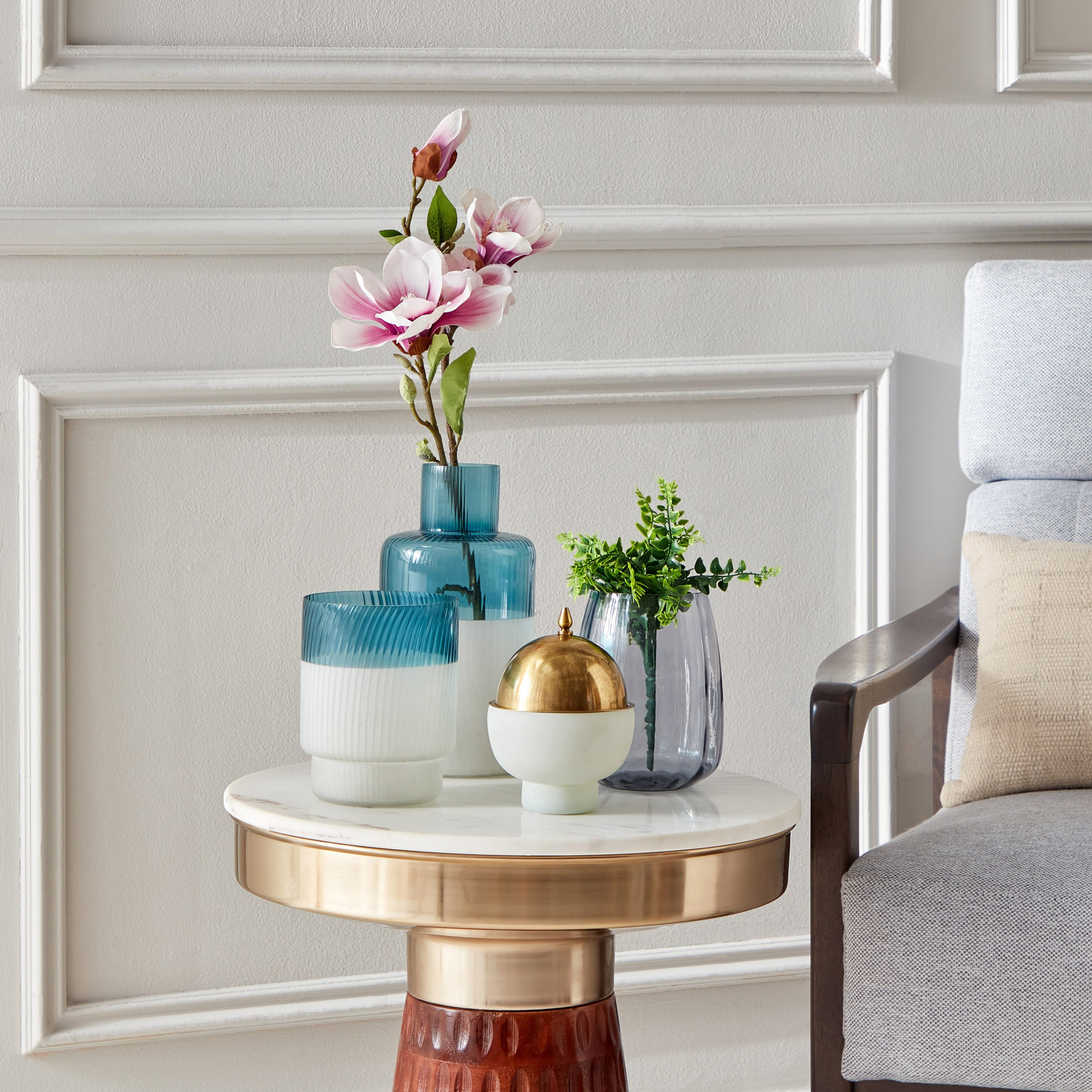 مزهرية طاولة زجاج من سبلينديد - 13x13x25 سم-hbxbedroom-decorandaccessories-vases-image-5
