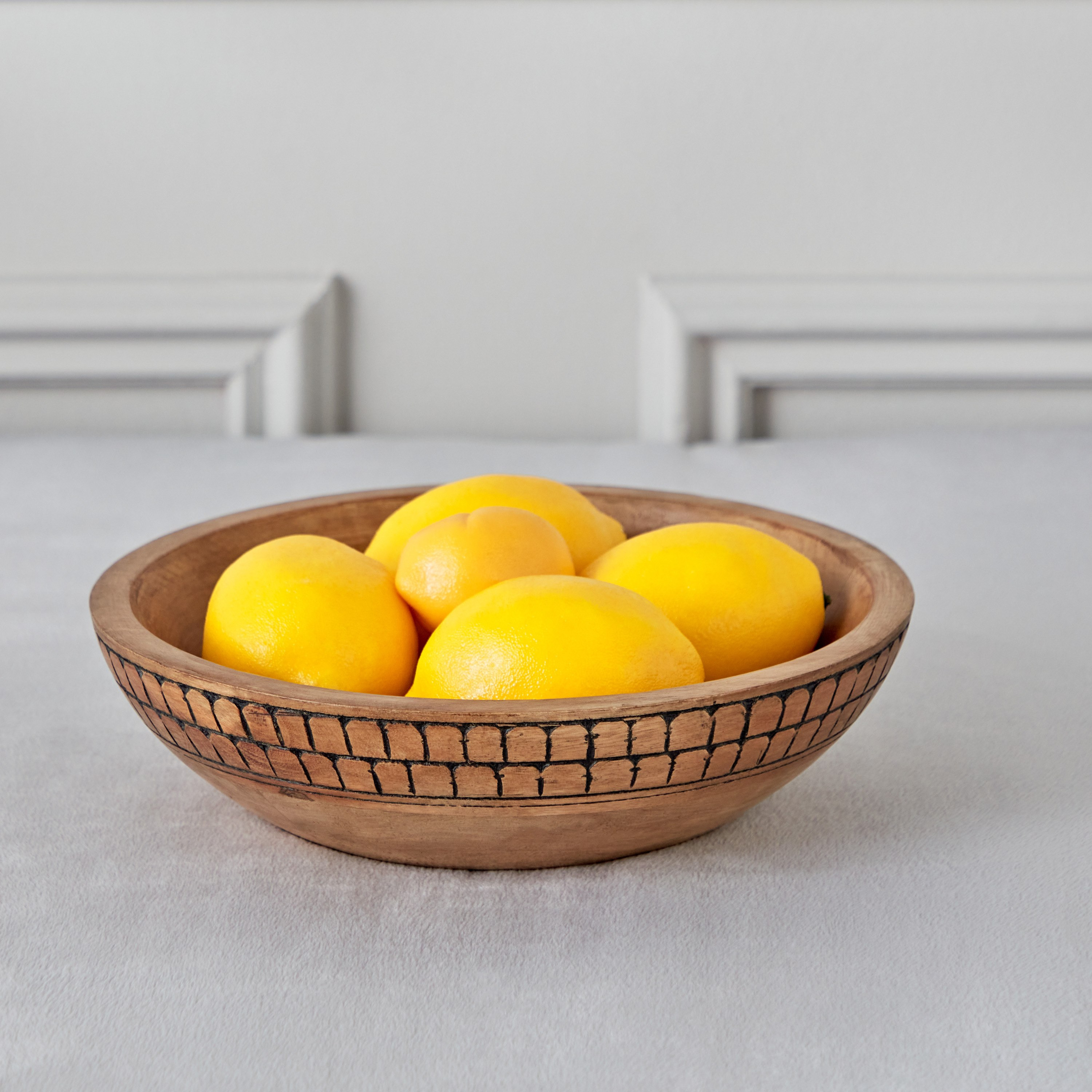 Earthy Vibe Wooden Bowl - 25 cm-hbxdecorandfurnishings-tabletop-serveware-image-1