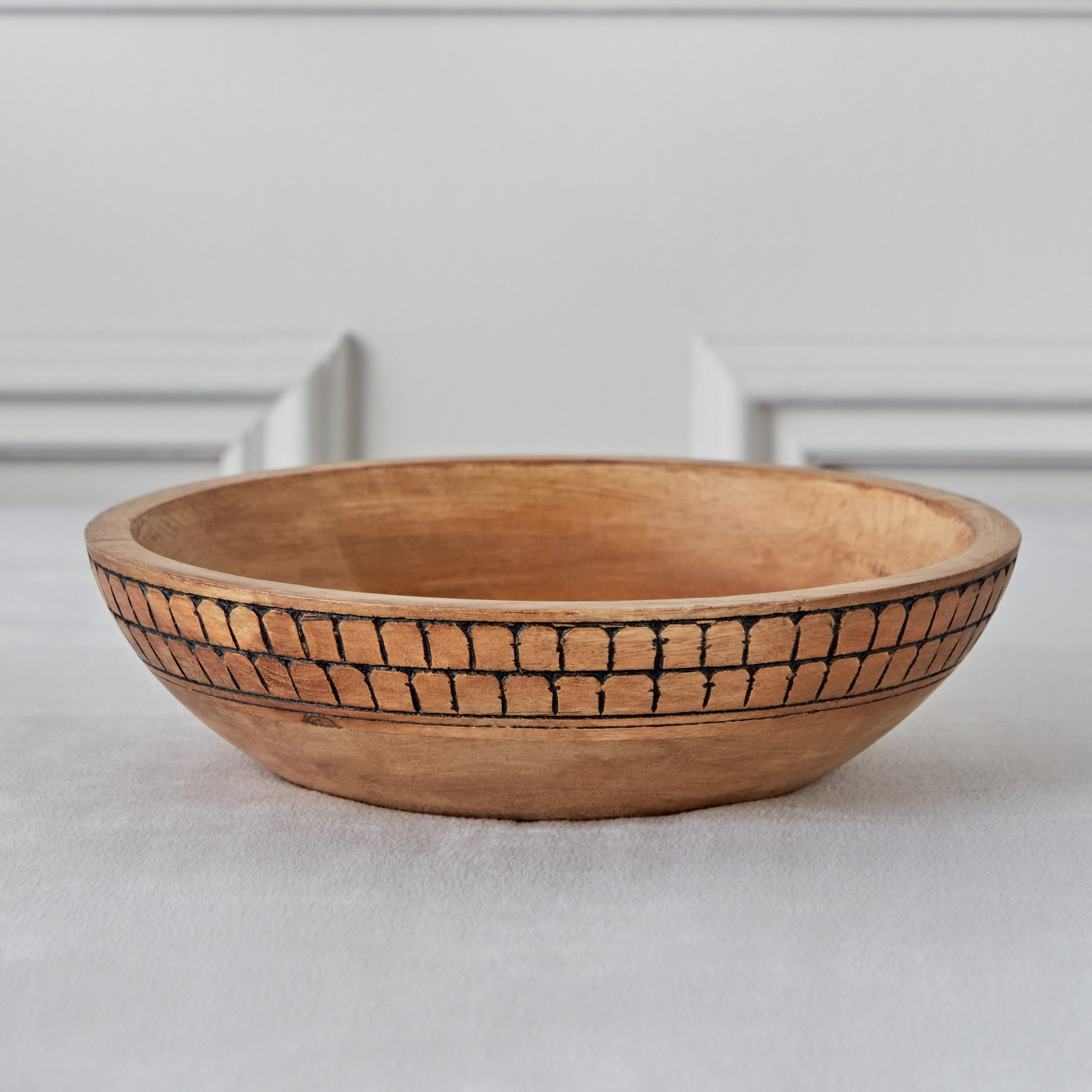 Earthy Vibe Wooden Bowl - 25 cm-hbxdecorandfurnishings-tabletop-serveware-image-2