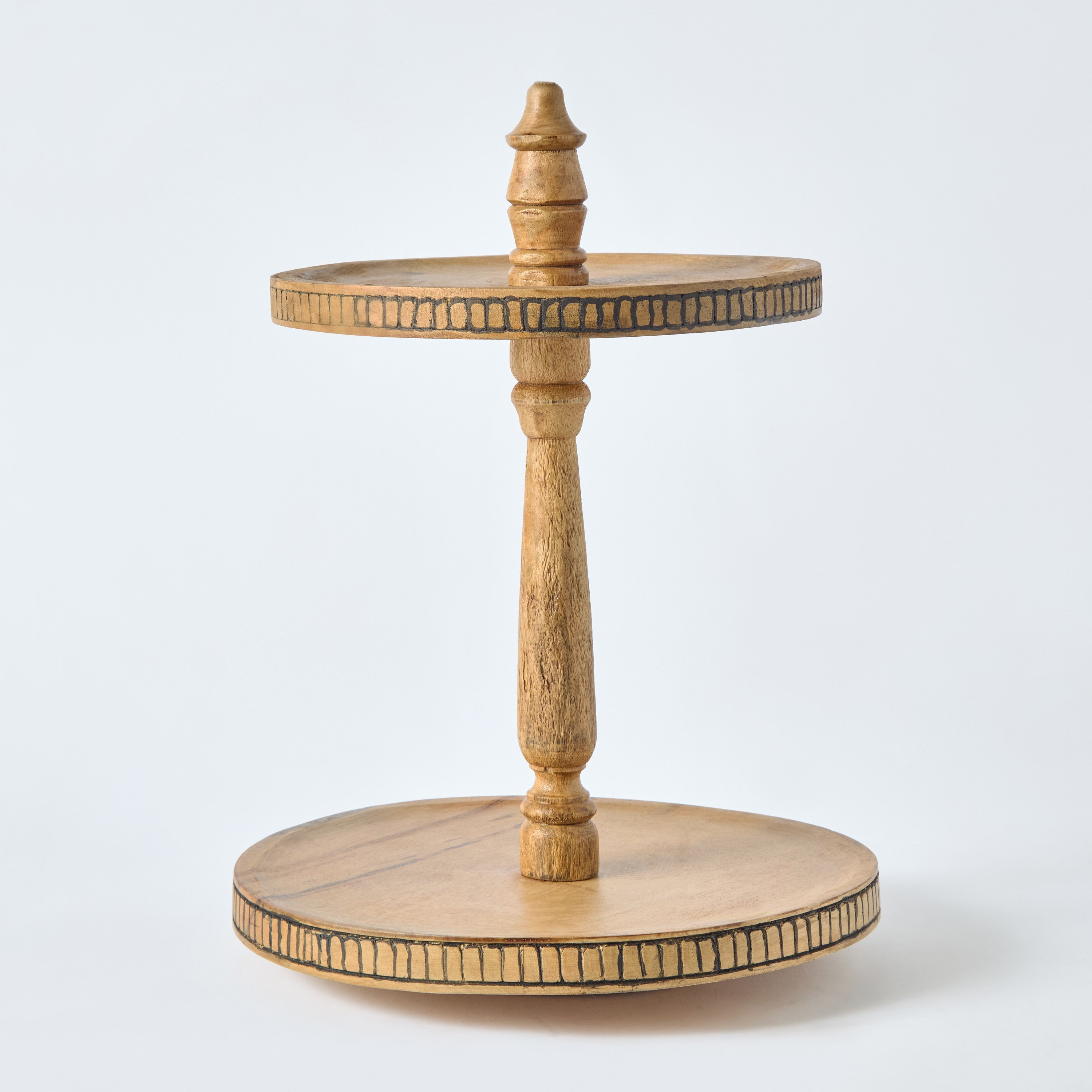 حامل كيك خشب بطبقتين من إيرثي فايب - 30 سم-hbxdecorandfurnishings-tabletop-serveware-image-4