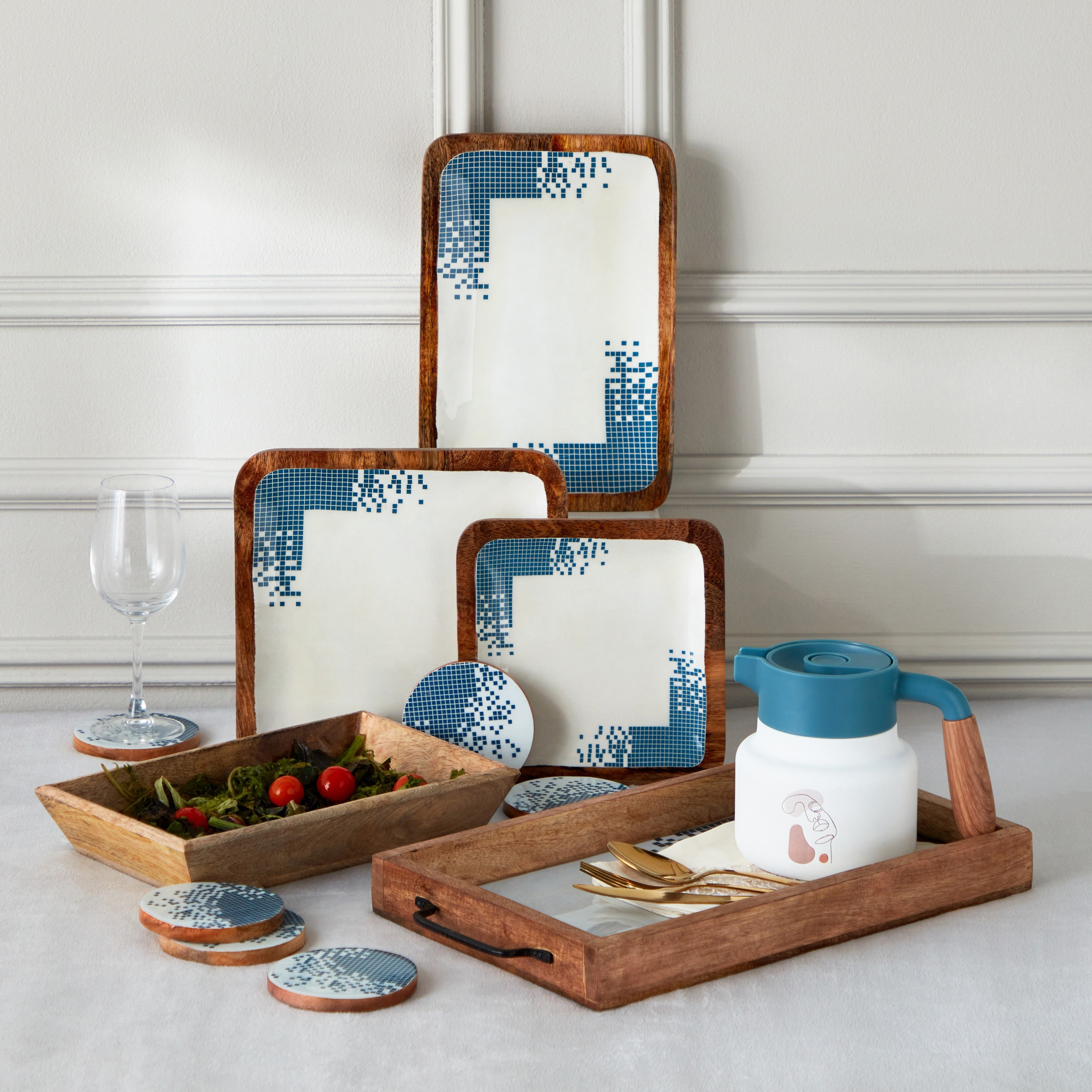 وعاء سلطة خشب مطلي بالمينا من أرتيزان - 29 سم-hbxdecorandfurnishings-tabletop-serveware-image-5