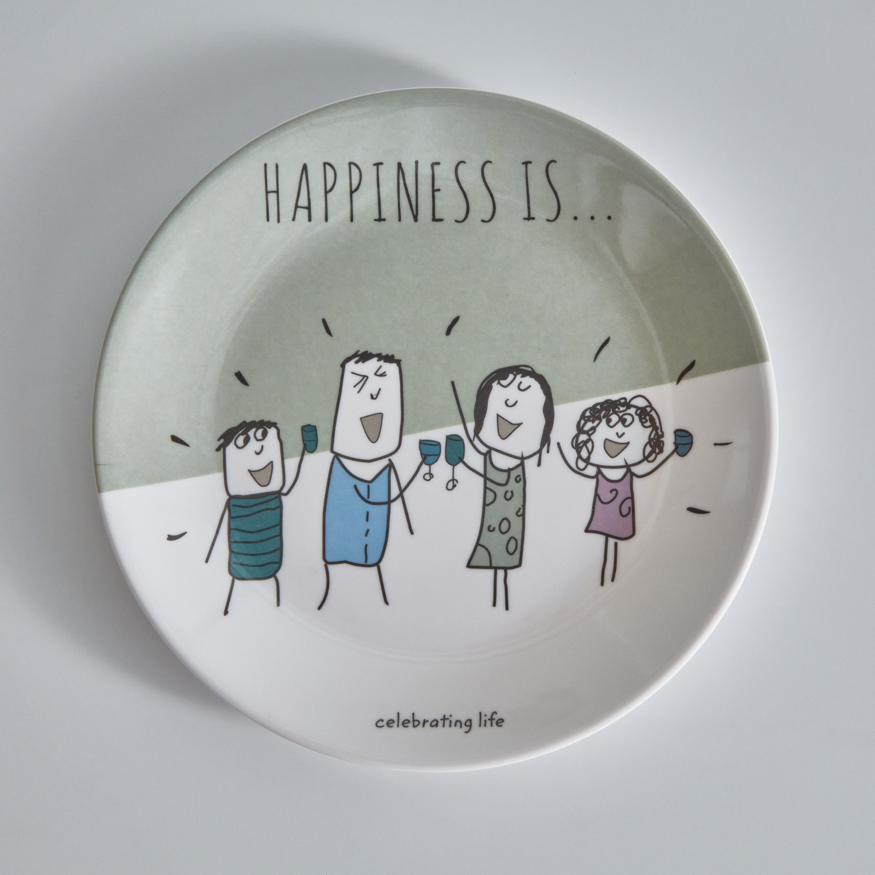 صحن مستدير للوجبات الخفيفة من هابنيس إز - 22 سم-hbxdecorandfurnishings-tabletop-crockery-image-1