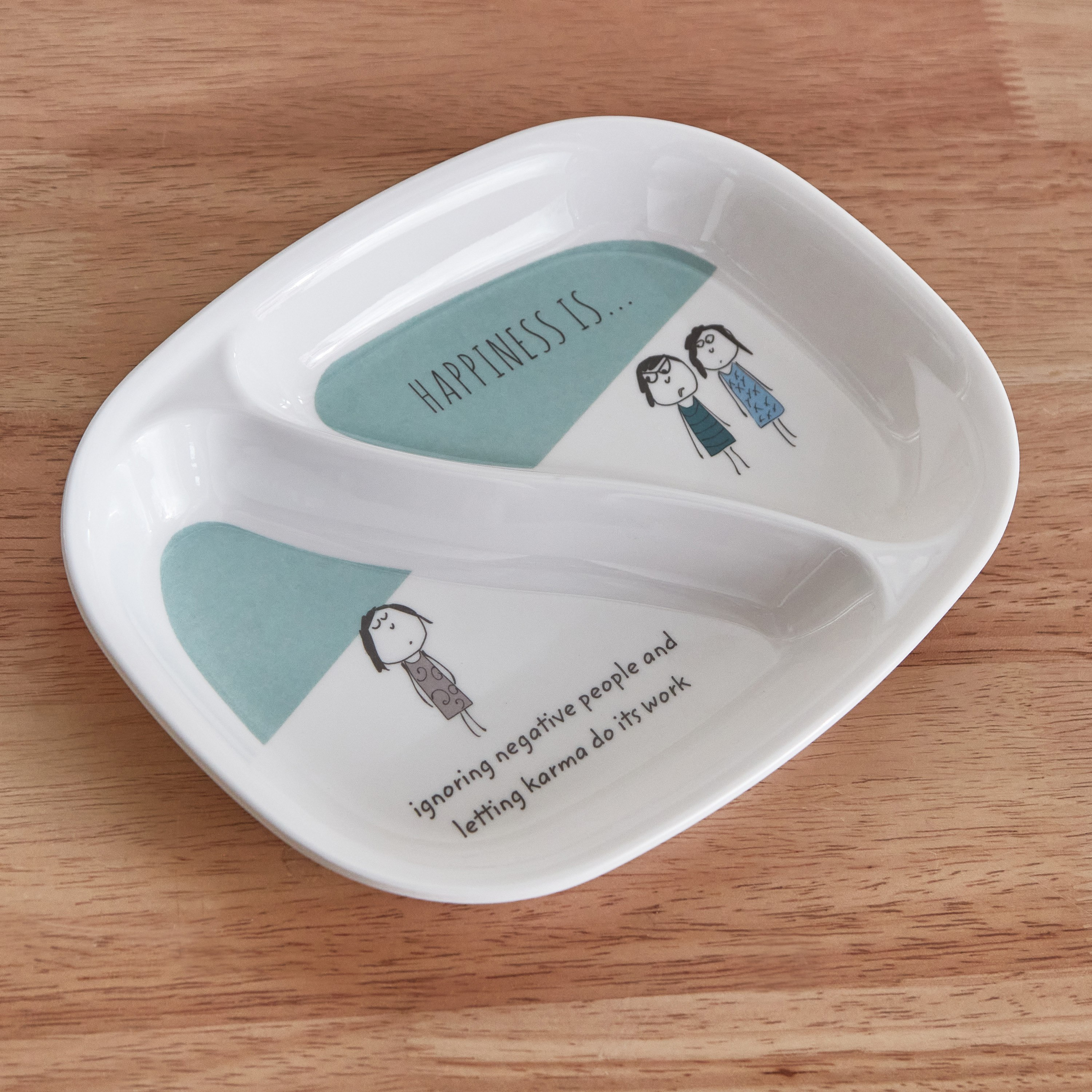 صحن بقسمين من هابينس إز - 22 سم-hbxdecorandfurnishings-tabletop-crockery-image-2