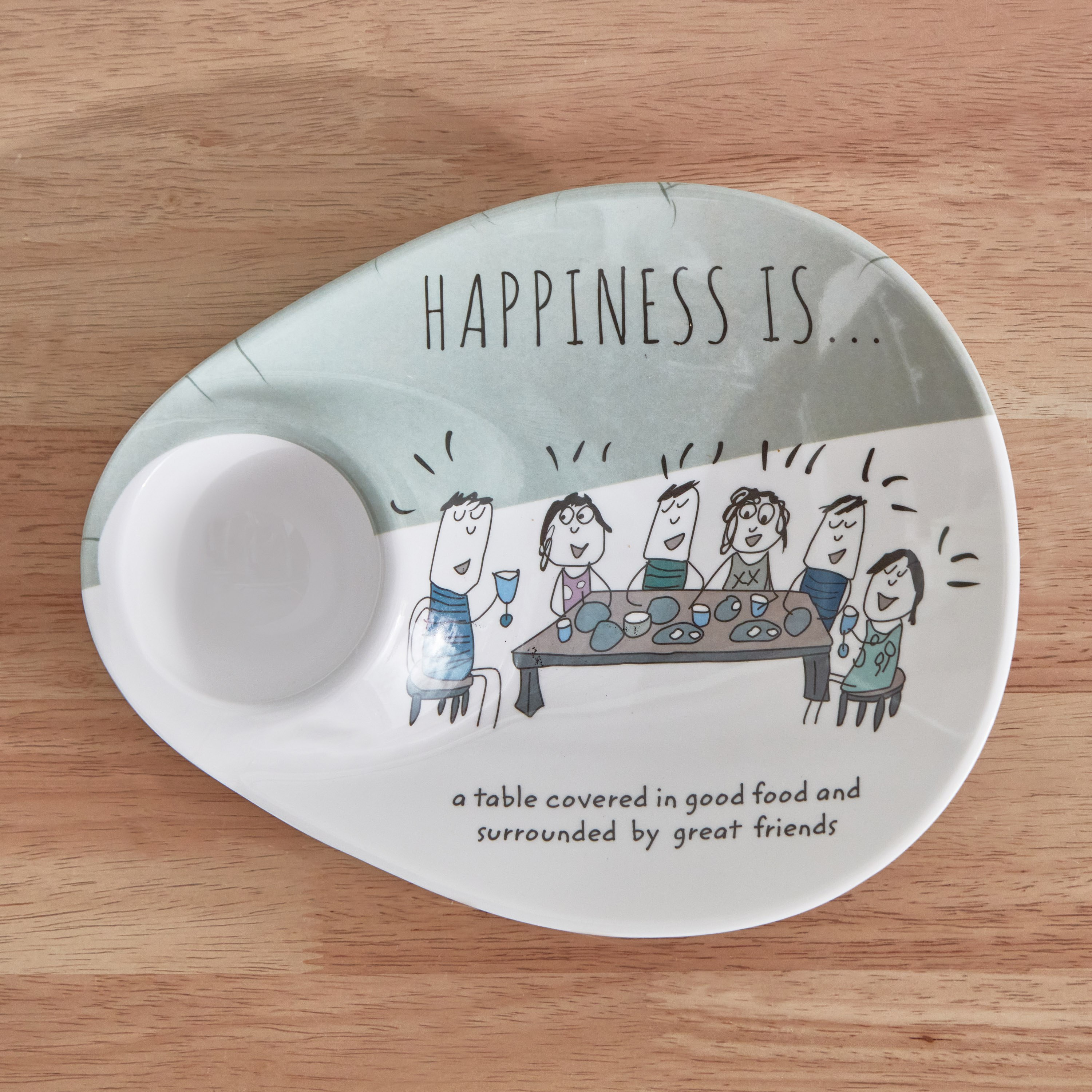 صحن رقائق وتغميس بتصميم كمثرى من هابينس إز- 25.5 × 20.5 سم-hbxdecorandfurnishings-tabletop-serveware-image-1