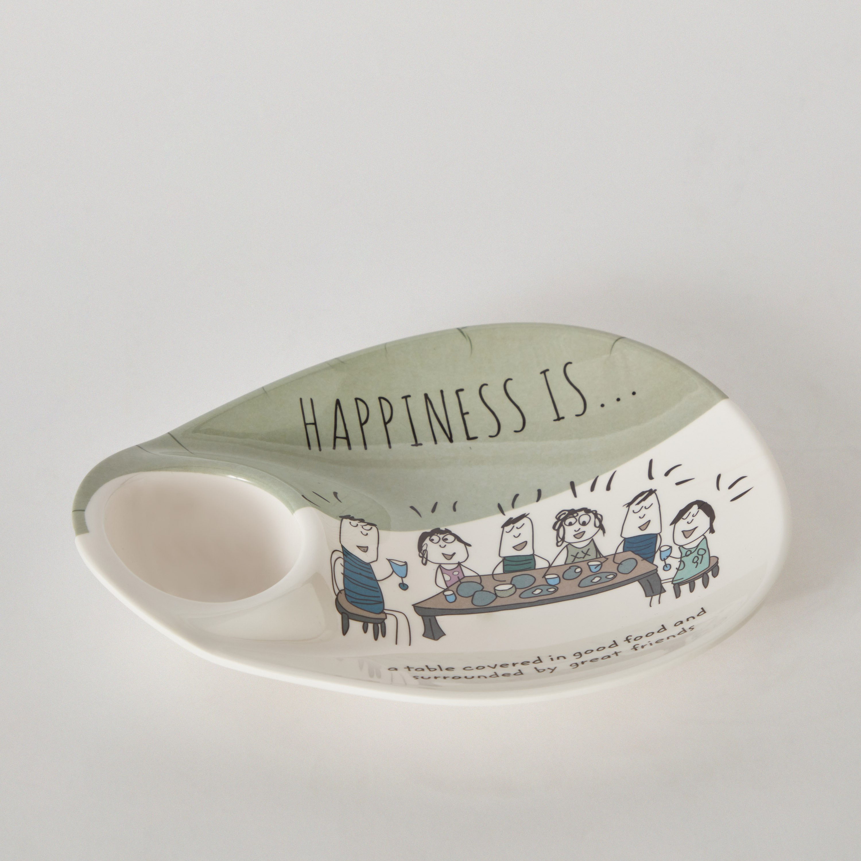 صحن رقائق وتغميس بتصميم كمثرى من هابينس إز- 25.5 × 20.5 سم-hbxdecorandfurnishings-tabletop-serveware-image-4
