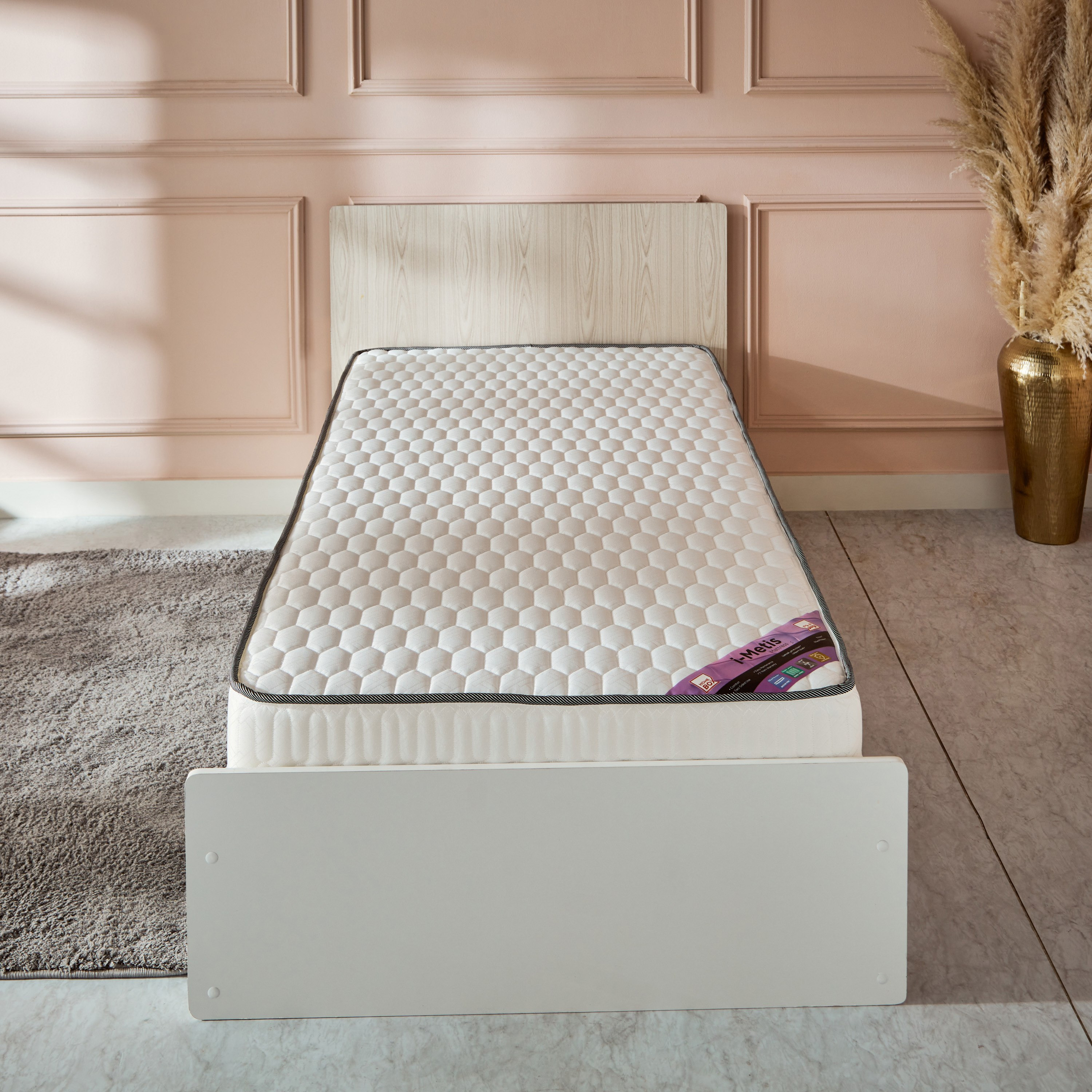 SleepNest iMetis Medium Firm Side Foam Encased Bonnell Spring Single Mattress - 90x190x22 cm-hbxfurniture-bedroom-mattresses-single-image-3
