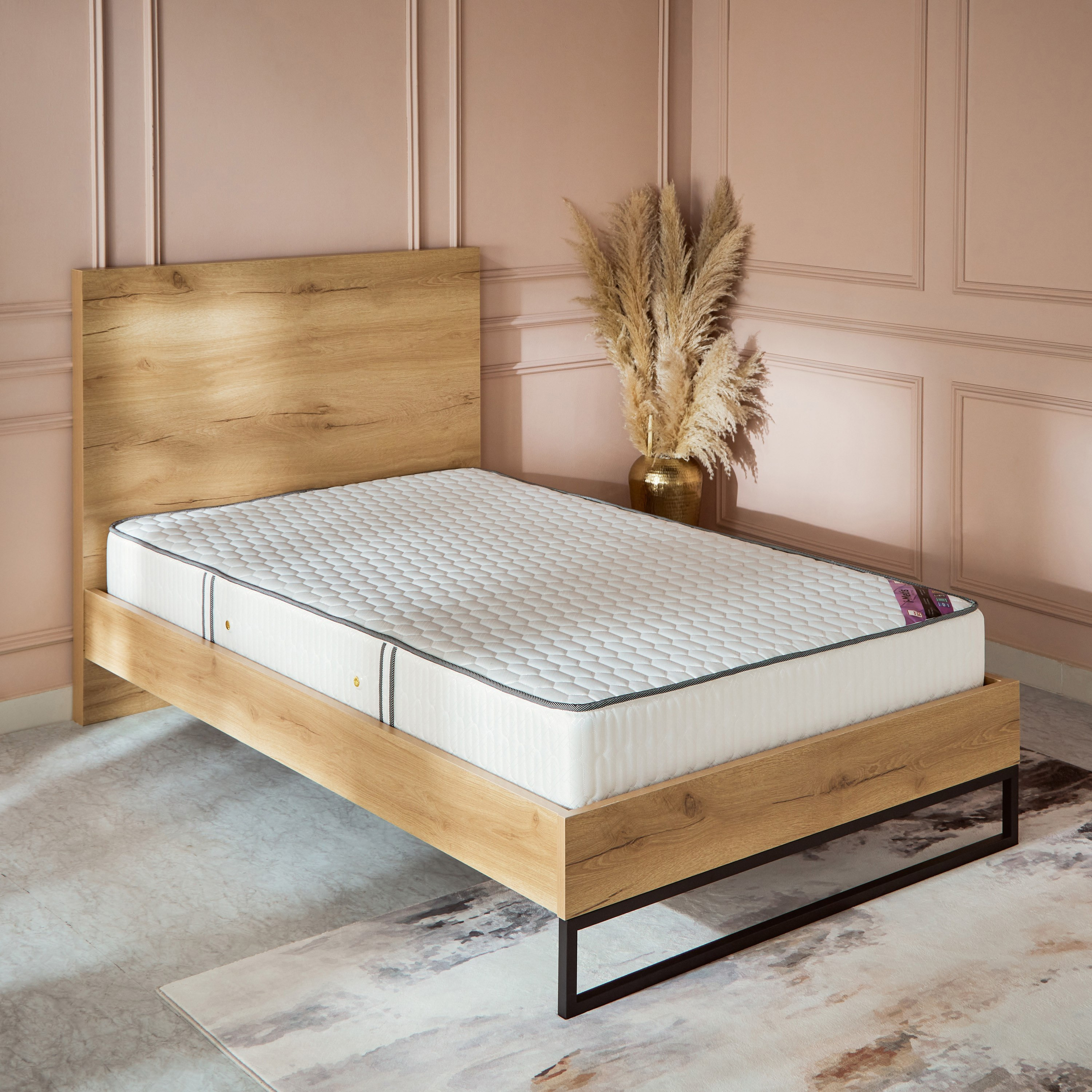 SleepNest iMetis Medium Firm Side Foam Encased Bonnell Spring Queen Mattress - 160x200x22 cm-hbxbedroom-mattresses-queen-image-2