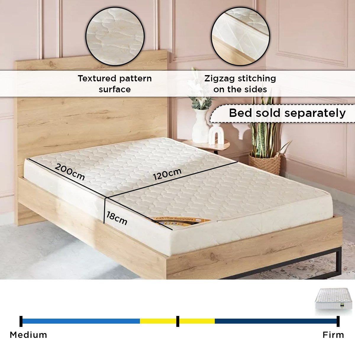 مرتبة توين بإسفنج مجدد من سليب إيز آي أورثو سبّورت فيرم - 120x200x18 سم-hbxfurniture-mattresses-twin-image-6
