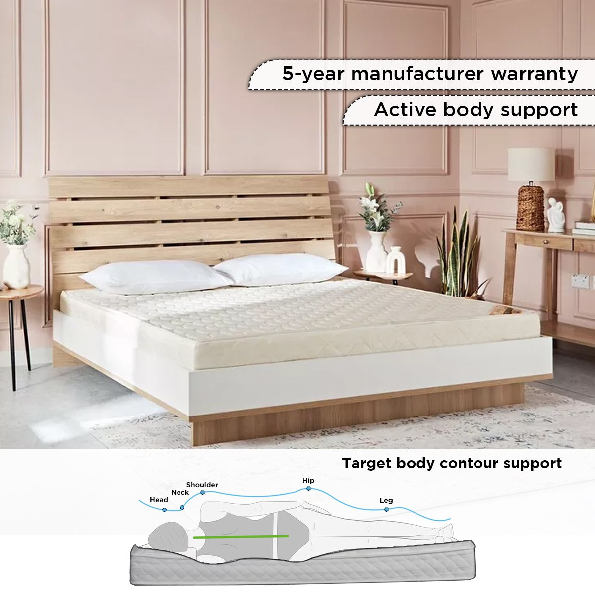 مرتبة كوين بإسفنج مجدد من سليب إيز آي أورثو سبّورت فيرم - 150x200x18 سم-hbxbedroom-mattresses-queen-image-8