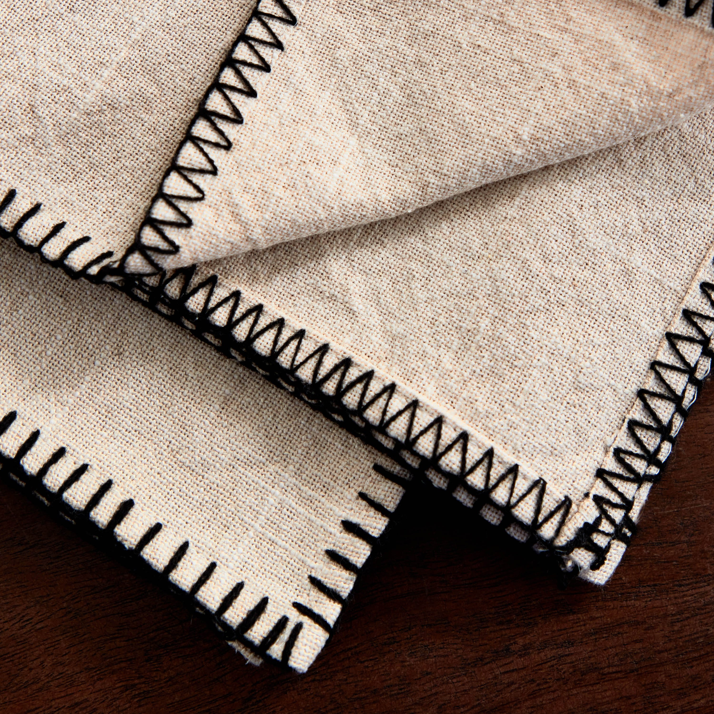 Naturio 2-Piece Stitch Natural Napkin Set - 40x40 cm-hbxdecorandfurnishings-homefurnishings-tablelinens-image-3