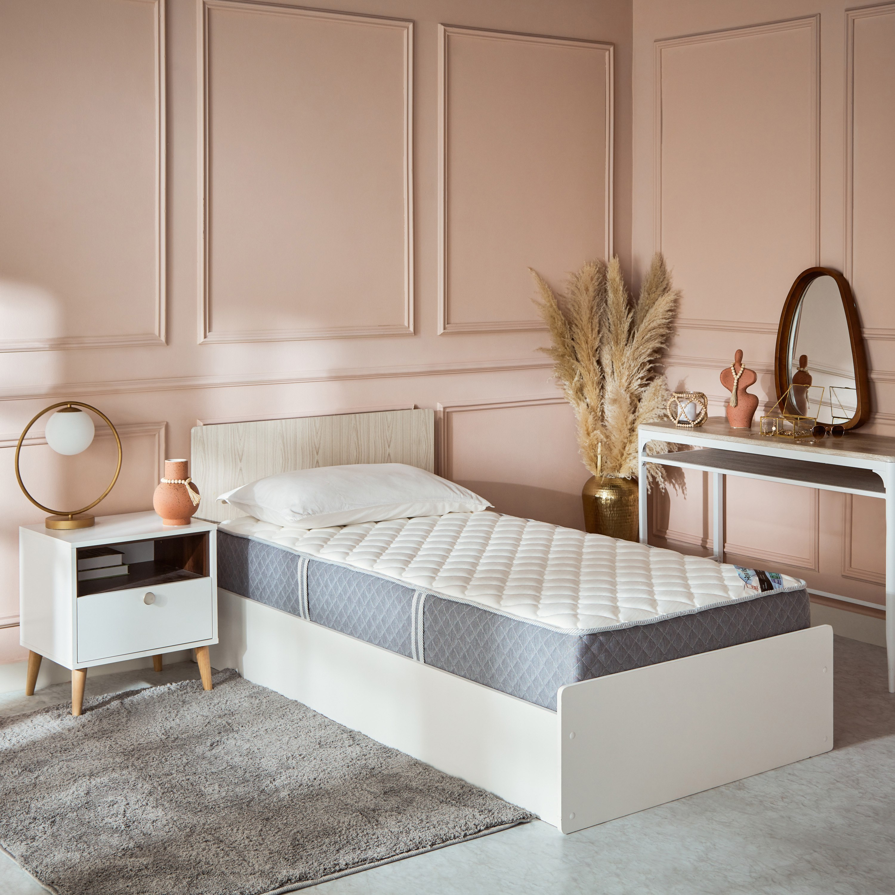 SleepLuxe iRoyal Visco Knitted Breathable Fabric Medium Firm Pocket Spring Mattress - 90x190x25 cm-hbxfurniture-bedroom-mattresses-single-image-7