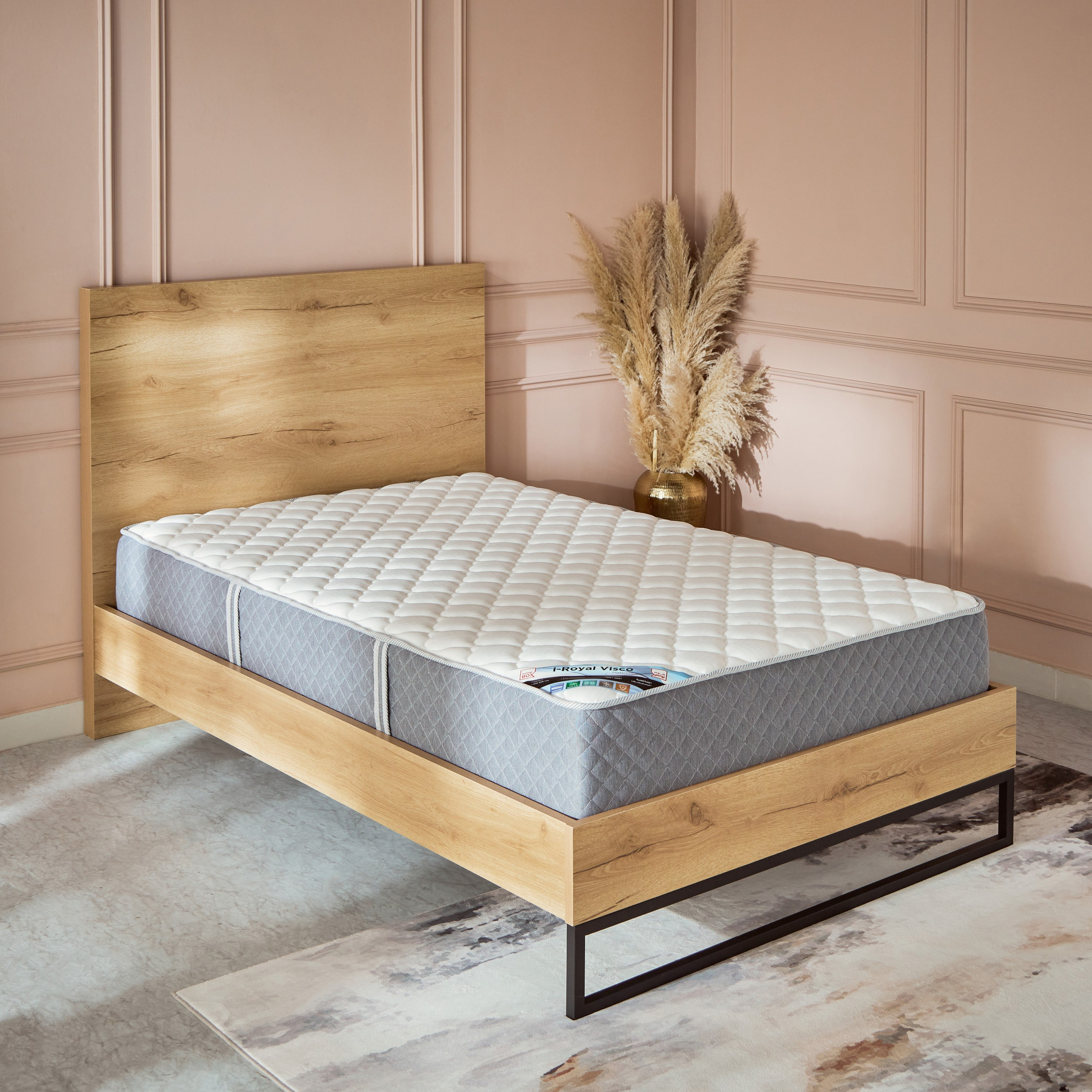 SleepLuxe iRoyal Visco Knitted Breathable Fabric Medium Firm Pocket Spring Mattress - 150x200x25 cm-hbxbedroom-mattresses-queen-image-2