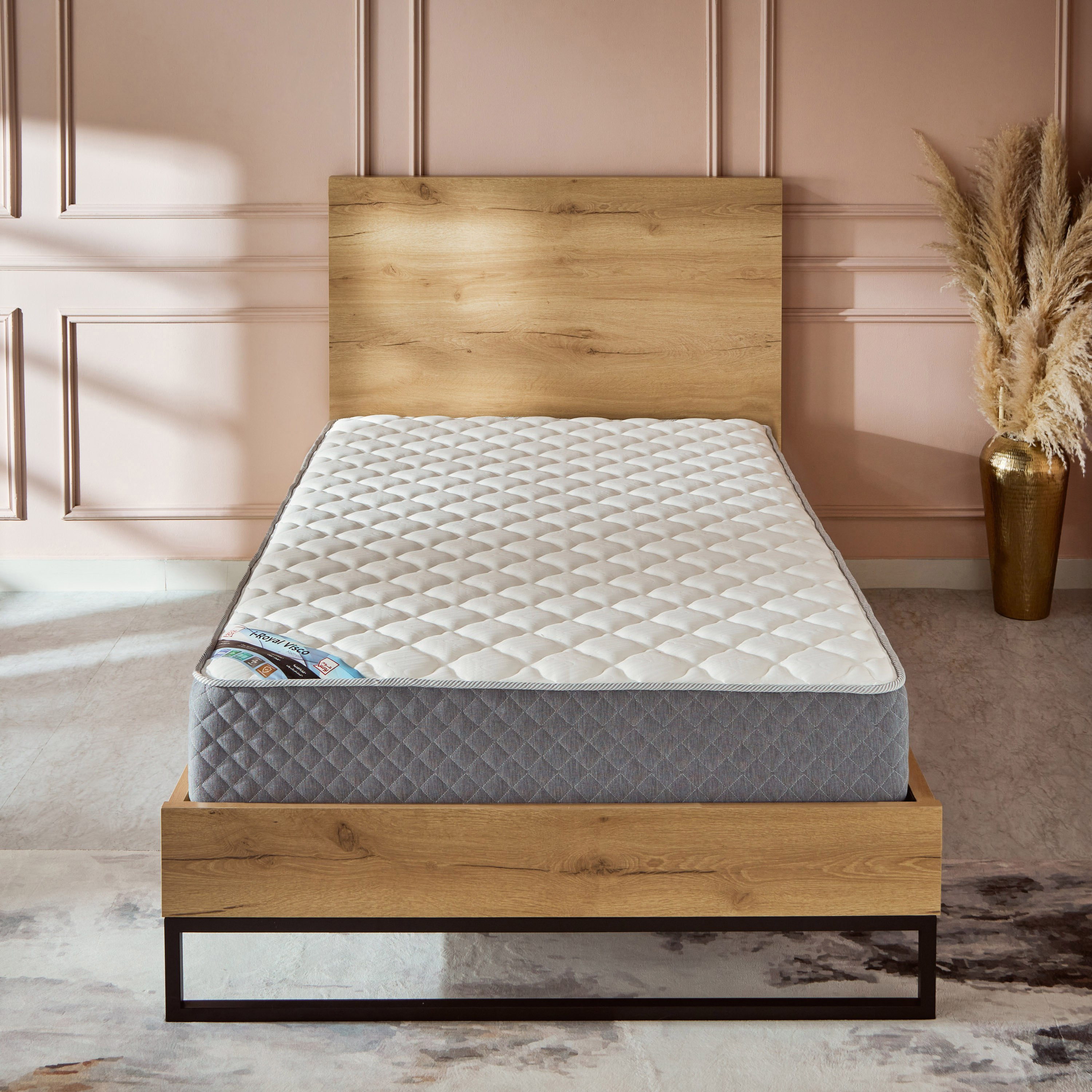 SleepLuxe iRoyal Visco Knitted Breathable Fabric Medium Firm Pocket Spring Mattress - 150x200x25 cm-hbxbedroom-mattresses-queen-image-3