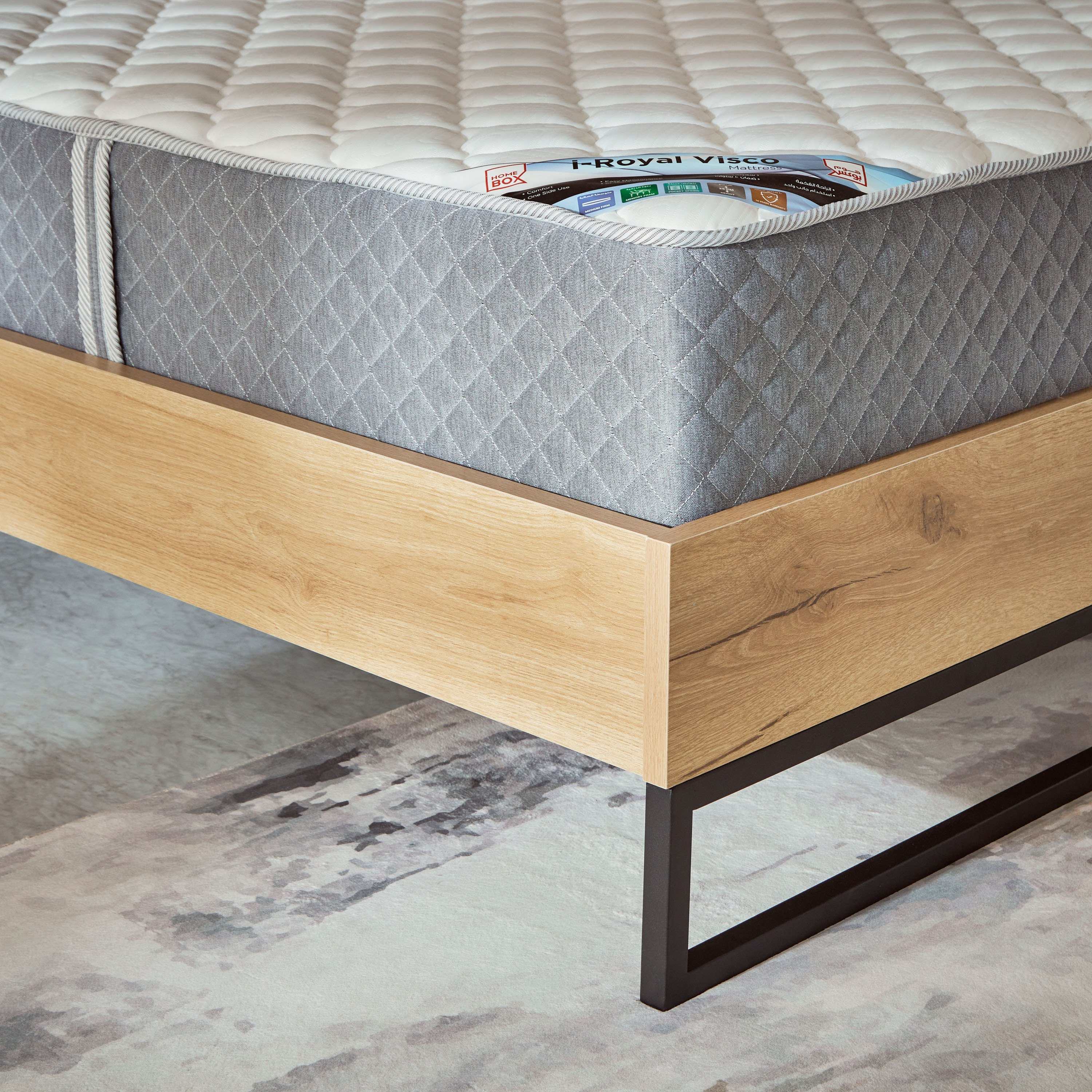 SleepLuxe iRoyal Visco Knitted Breathable Fabric Medium Firm Pocket Spring Mattress - 150x200x25 cm-hbxbedroom-mattresses-queen-image-8