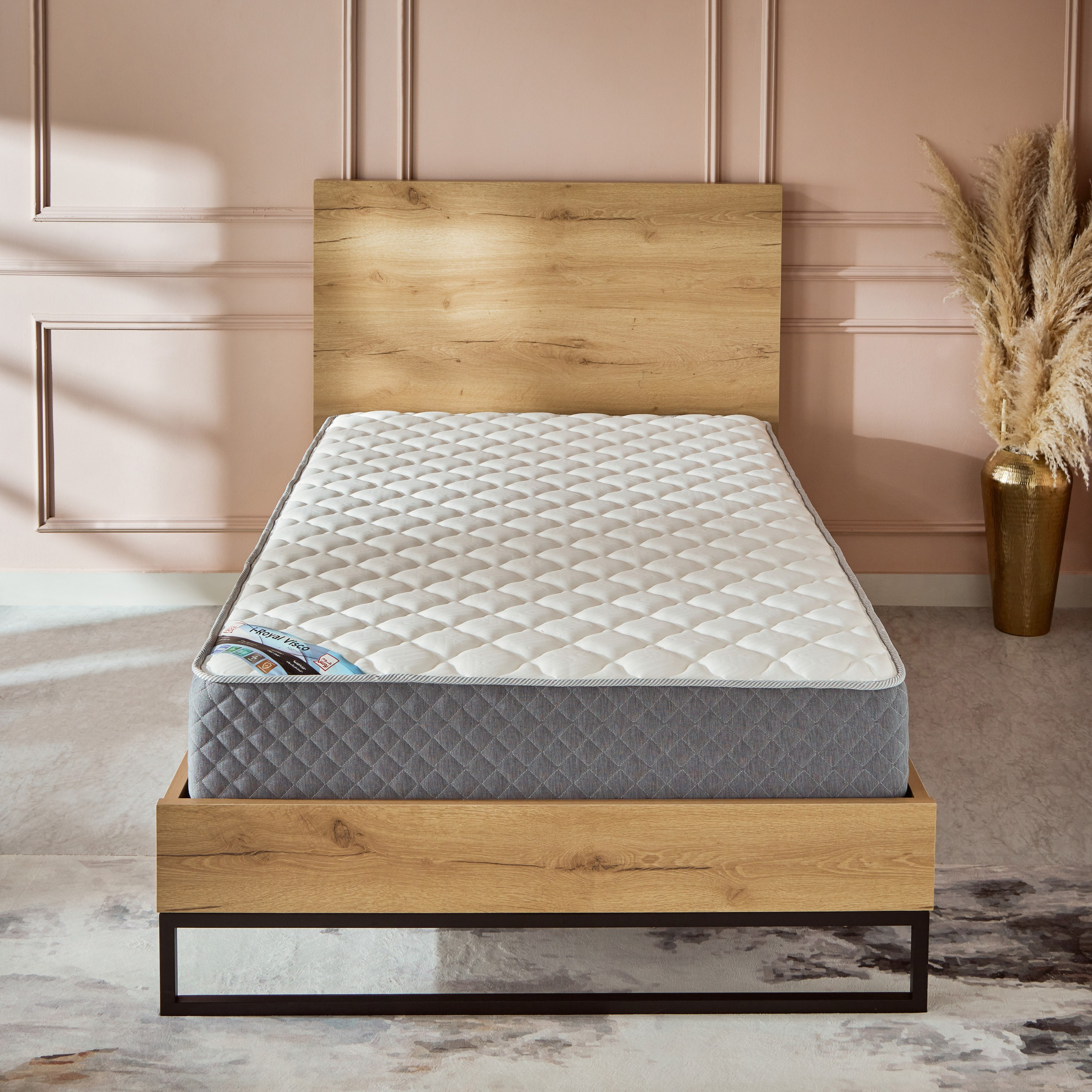 SleepLuxe iRoyal Visco Knitted Breathable Fabric Medium Firm Pocket Spring Mattress - 160x200x25 cm-hbxbedroom-mattresses-queen-image-3