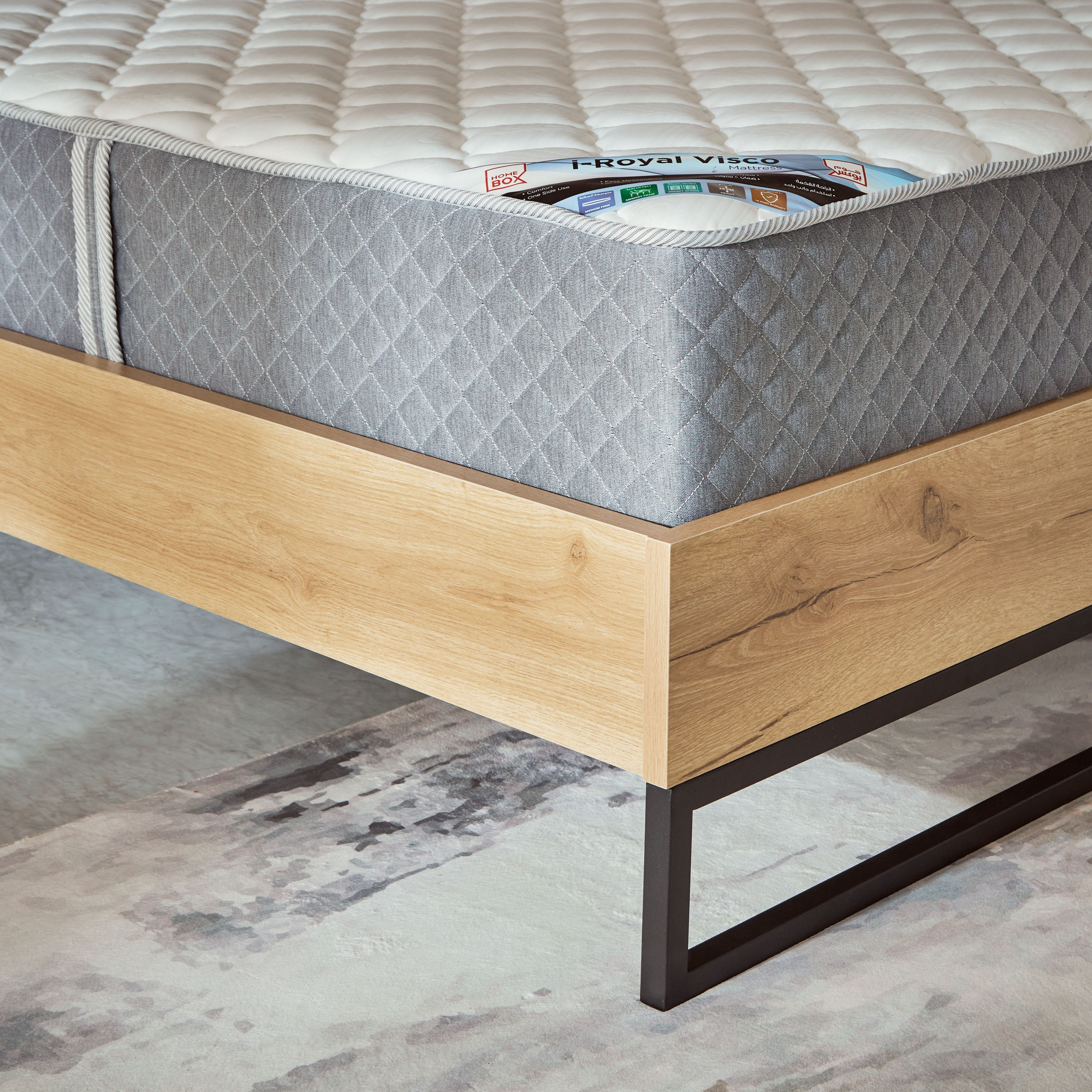 SleepLuxe iRoyal Visco Knitted Breathable Fabric Medium Firm Pocket Spring Mattress - 160x200x25 cm-hbxbedroom-mattresses-queen-image-8