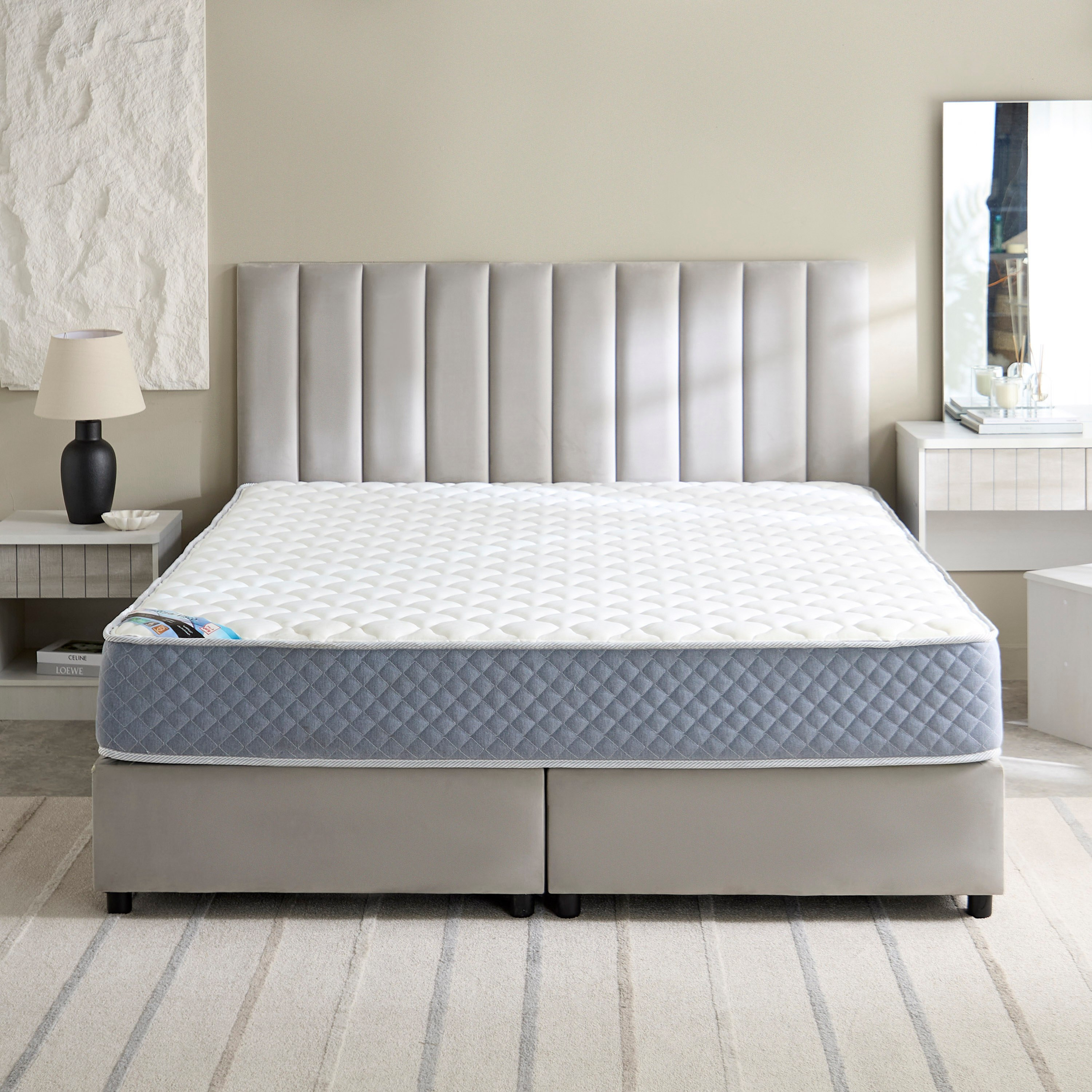 SleepLuxe iRoyal Visco Knitted Breathable Fabric Medium Firm Pocket Spring Mattress - 180x200x25 cm-hbxfurniture-mattresses-king-image-2