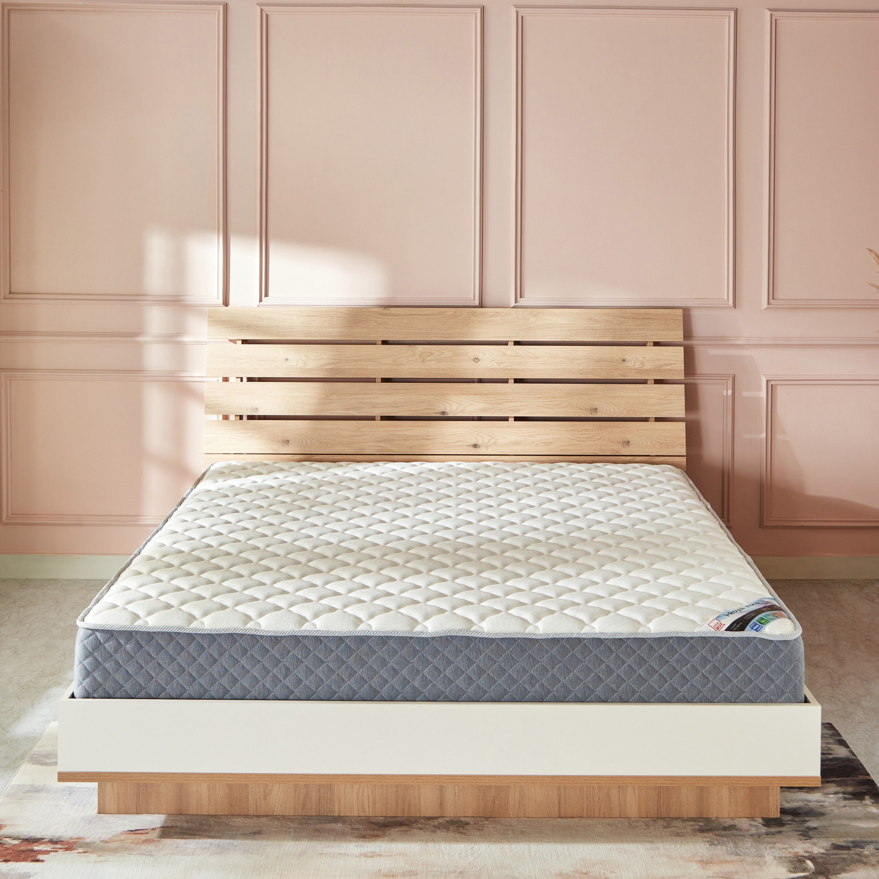 SleepLuxe iRoyal Visco Knitted Breathable Fabric Medium Firm Pocket Spring Mattress - 200x200x25 cm-hbxfurniture-mattresses-superking-image-3