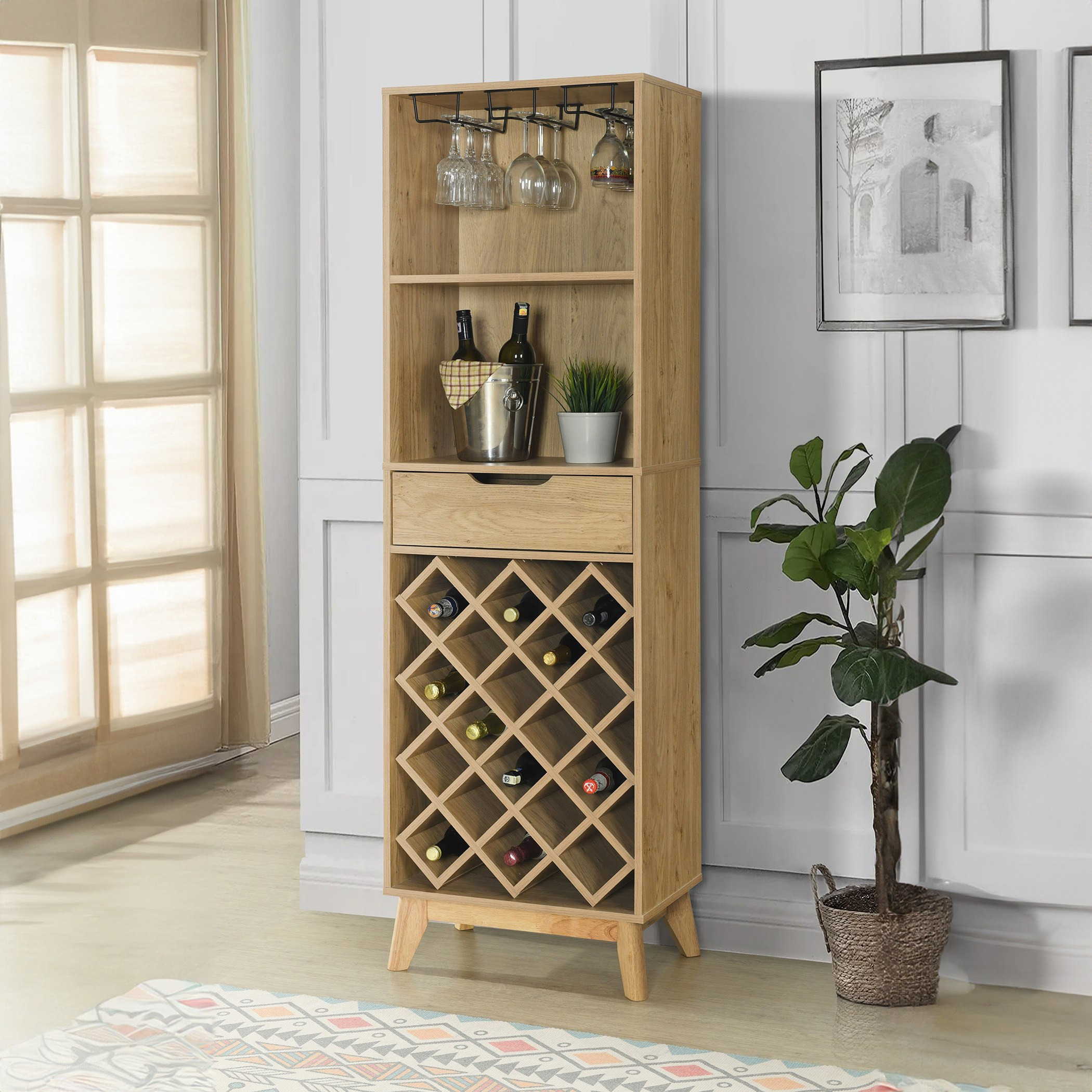 Tall bar cabinet 2024 with doors