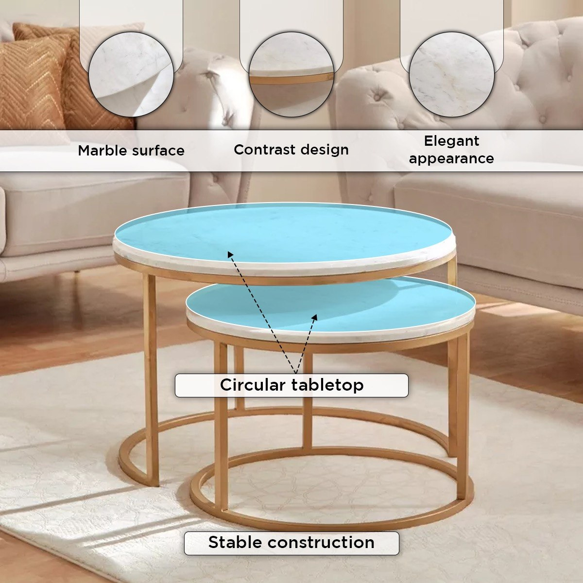 Cavon Keya NXT Marble Top Coffee Table - Set of 2-PROMO_HB_UAE_HBX10_280126-image-5