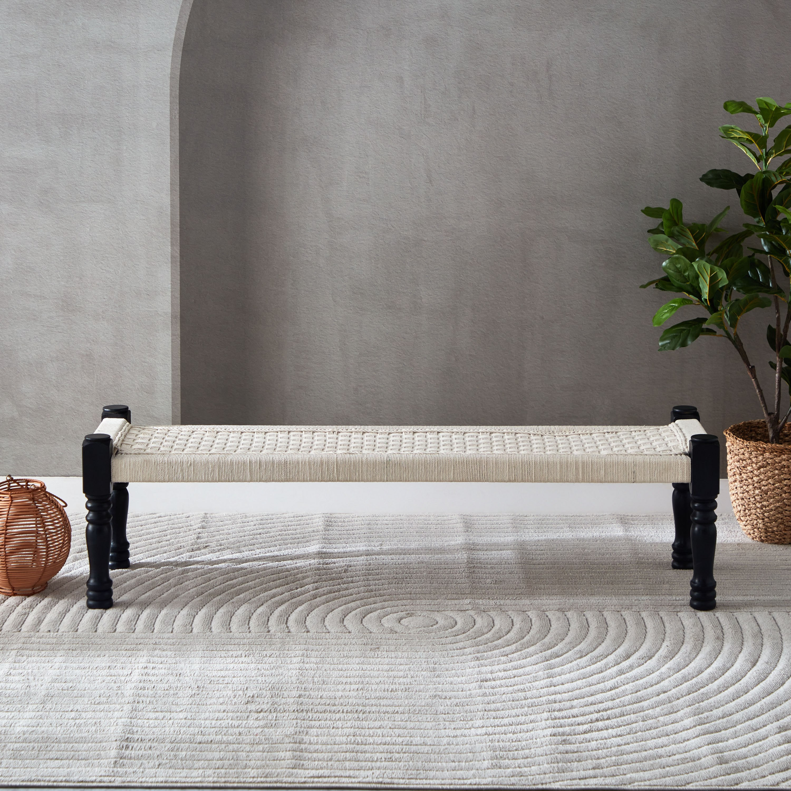 Vendra Macrame Bench-hbxfurniture-sofasandarmchairs-benches-image-2