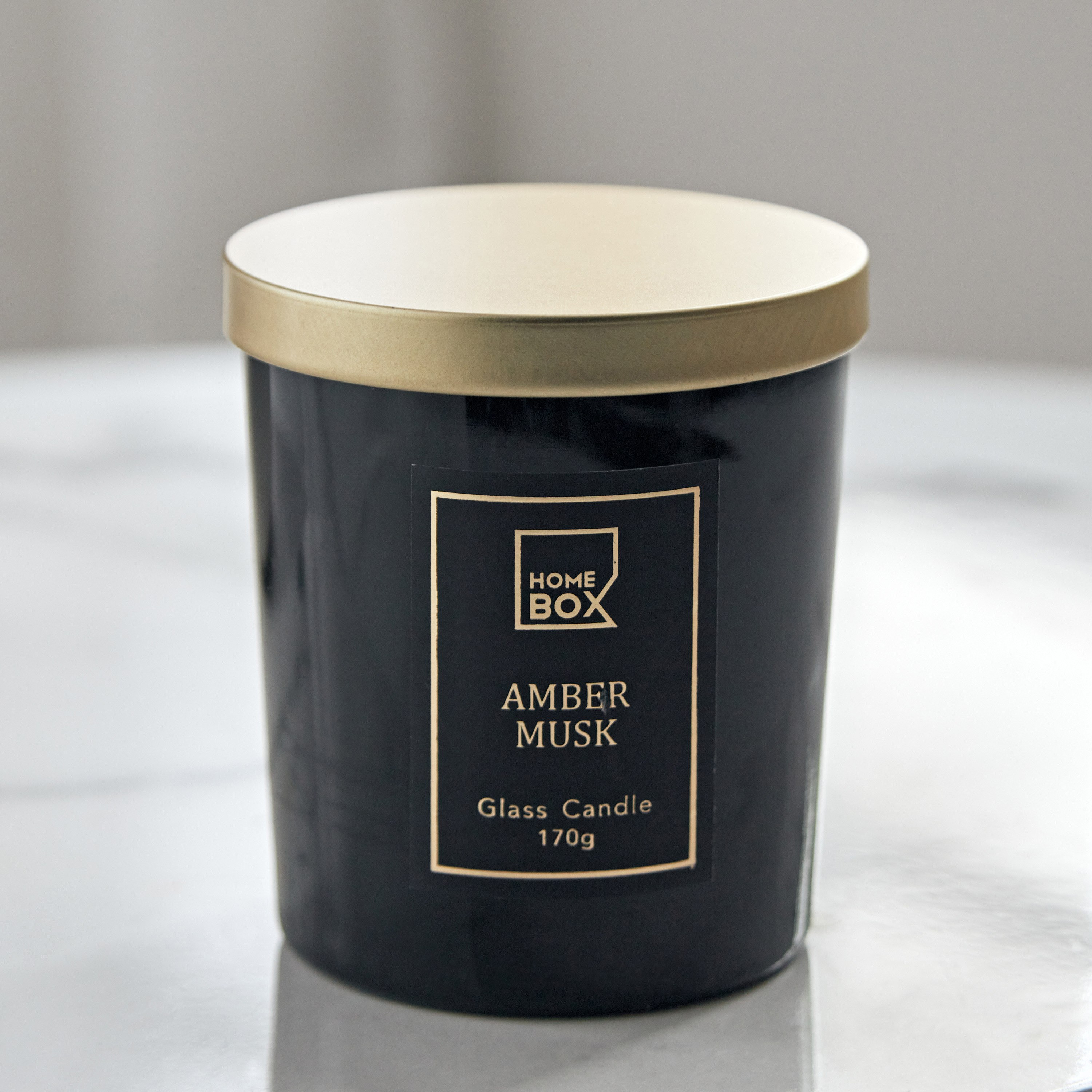 Rabia  Amber Musk Jar Candle with Lid - 170 gms-hbxlivingroom-decorandaccessories-candles-image-1