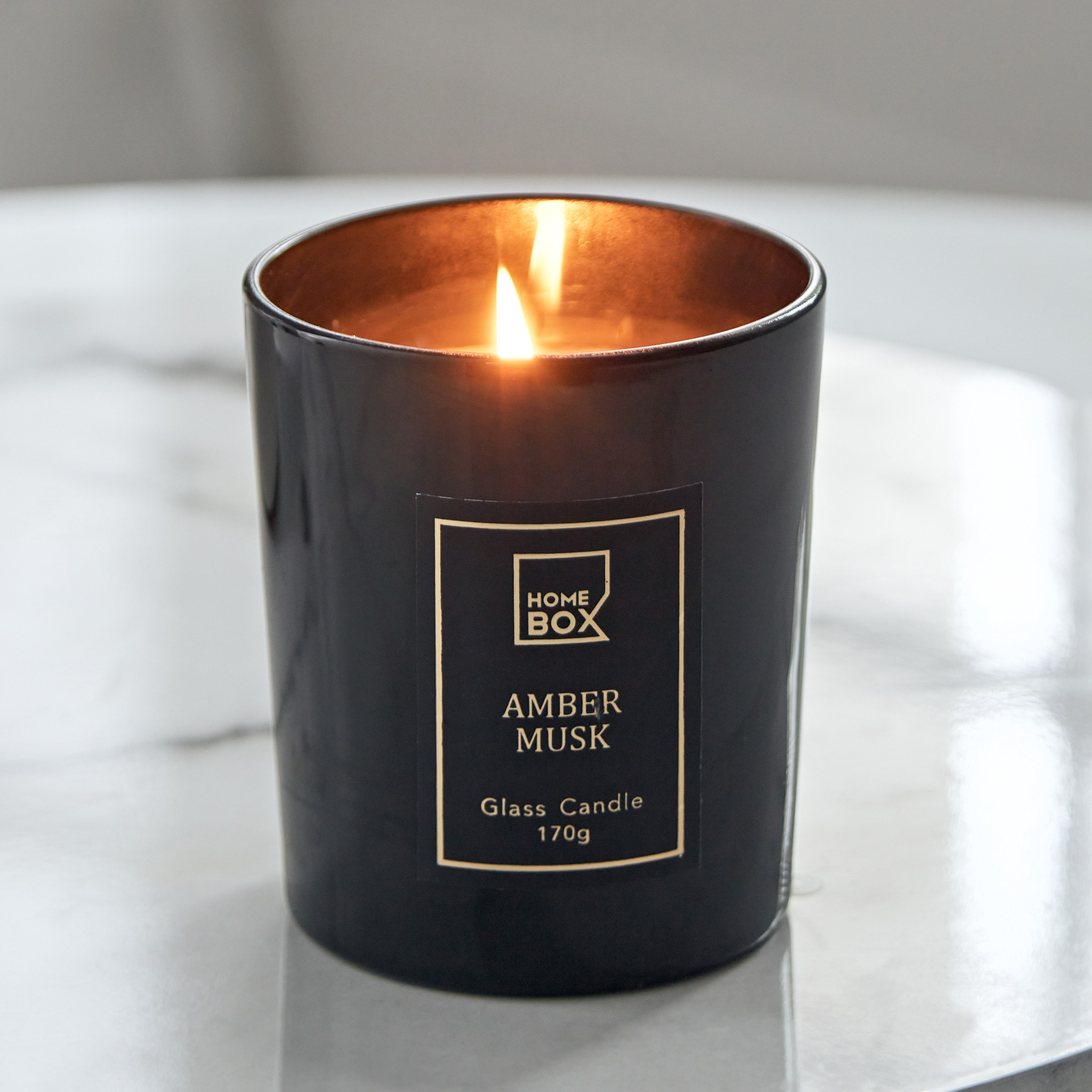 Rabia  Amber Musk Jar Candle with Lid - 170 gms-hbxlivingroom-decorandaccessories-candles-image-2