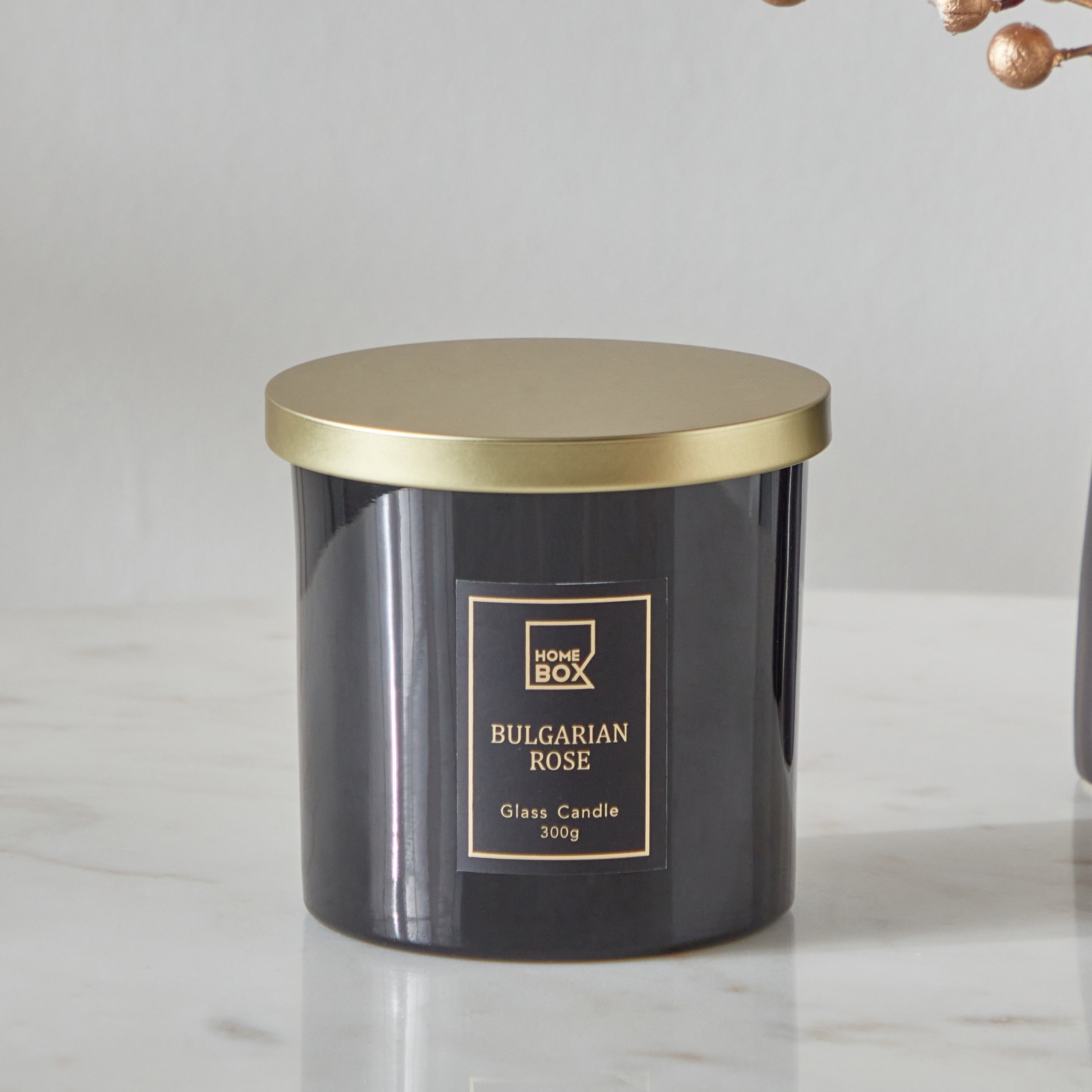 جرة شمع برائحة الورد البلغاري بغطاء من رابيا - 300 جرام-hbxlivingroom-decorandaccessories-candles-image-1