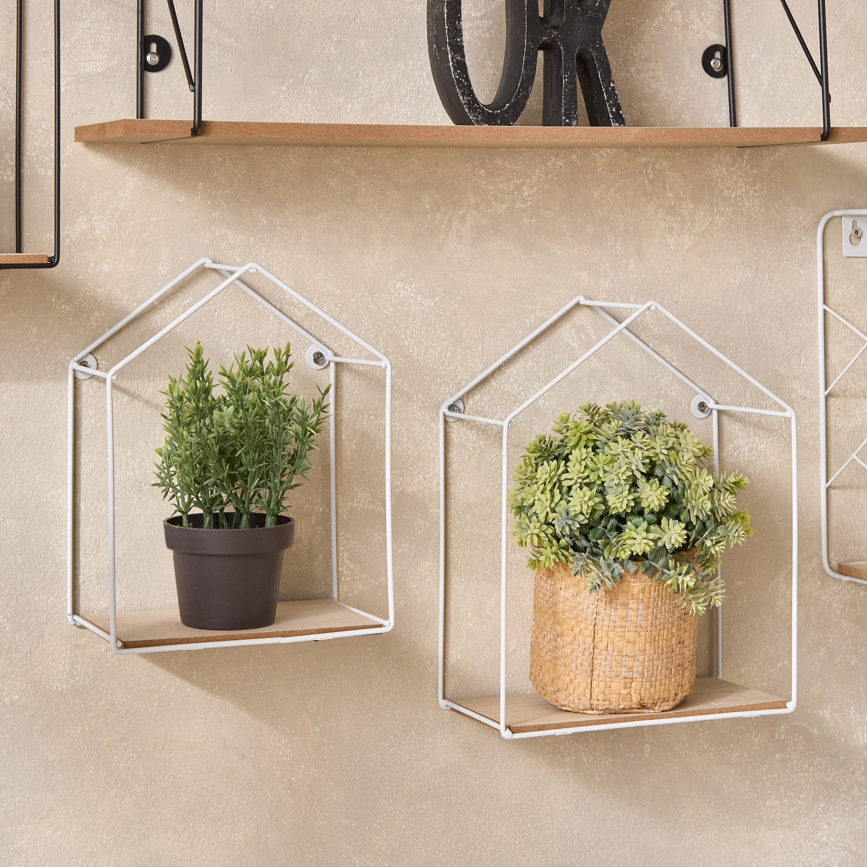 طقم رف حائط معدن مع ألواح ليفية قطعتين من سيرا-hbxfurniture-mediaunitsandstorage-wallshelves-image-1
