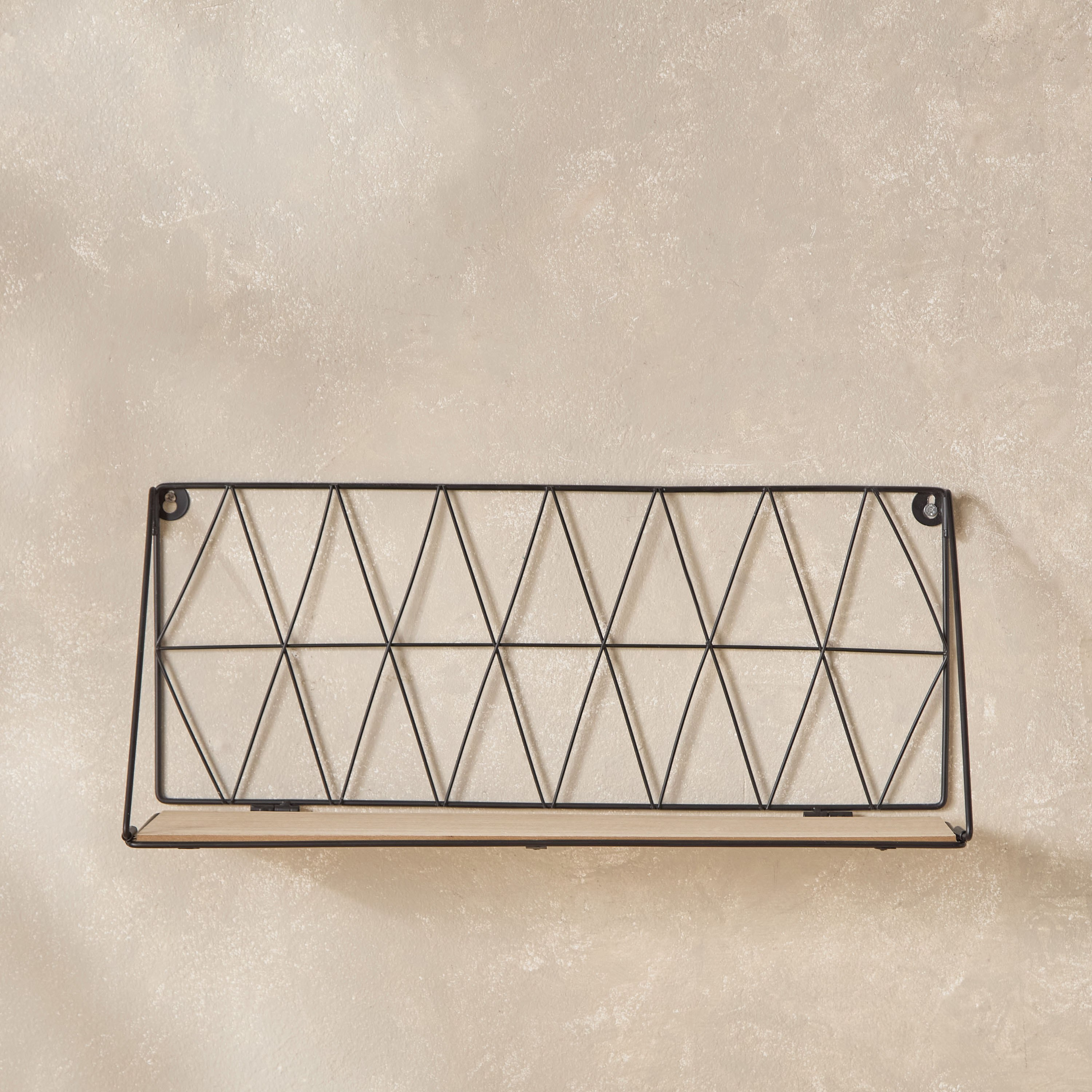 Sera Foldable Metal Wall Shelf with MDF Board - 48x13x20 cm-hbxfurniture-mediaunitsandstorage-wallshelves-image-2