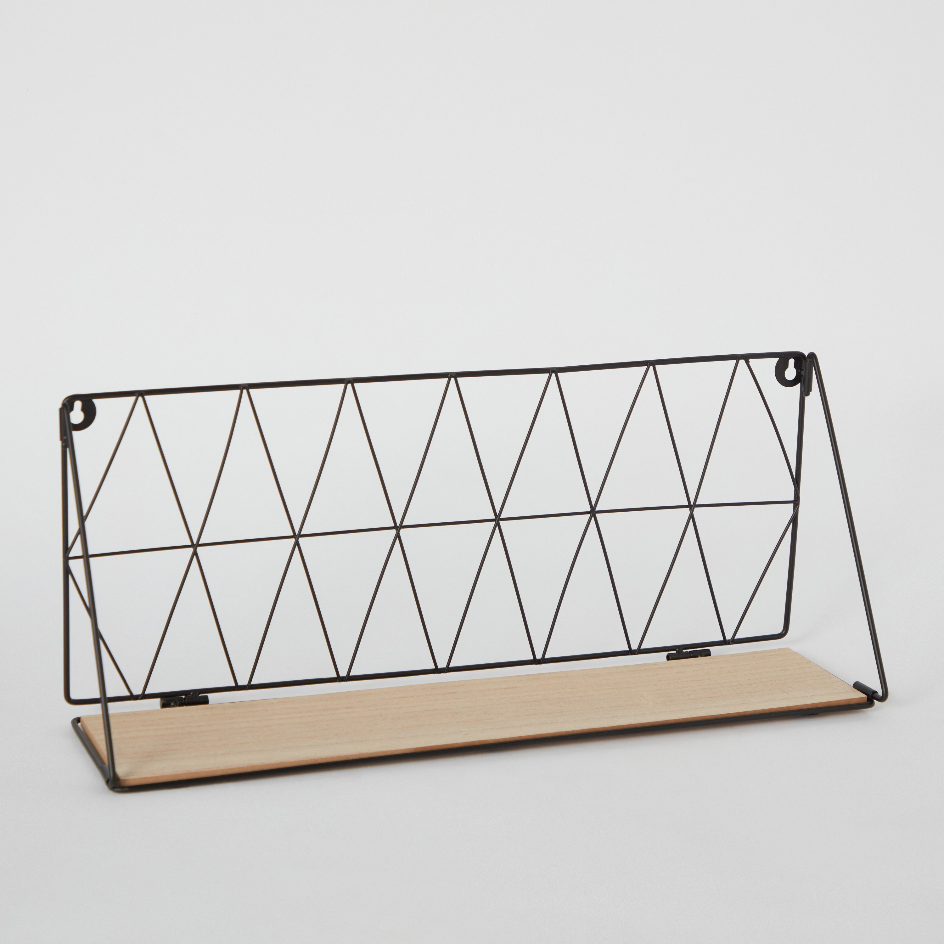 Sera Foldable Metal Wall Shelf with MDF Board - 48x13x20 cm-hbxfurniture-mediaunitsandstorage-wallshelves-image-6