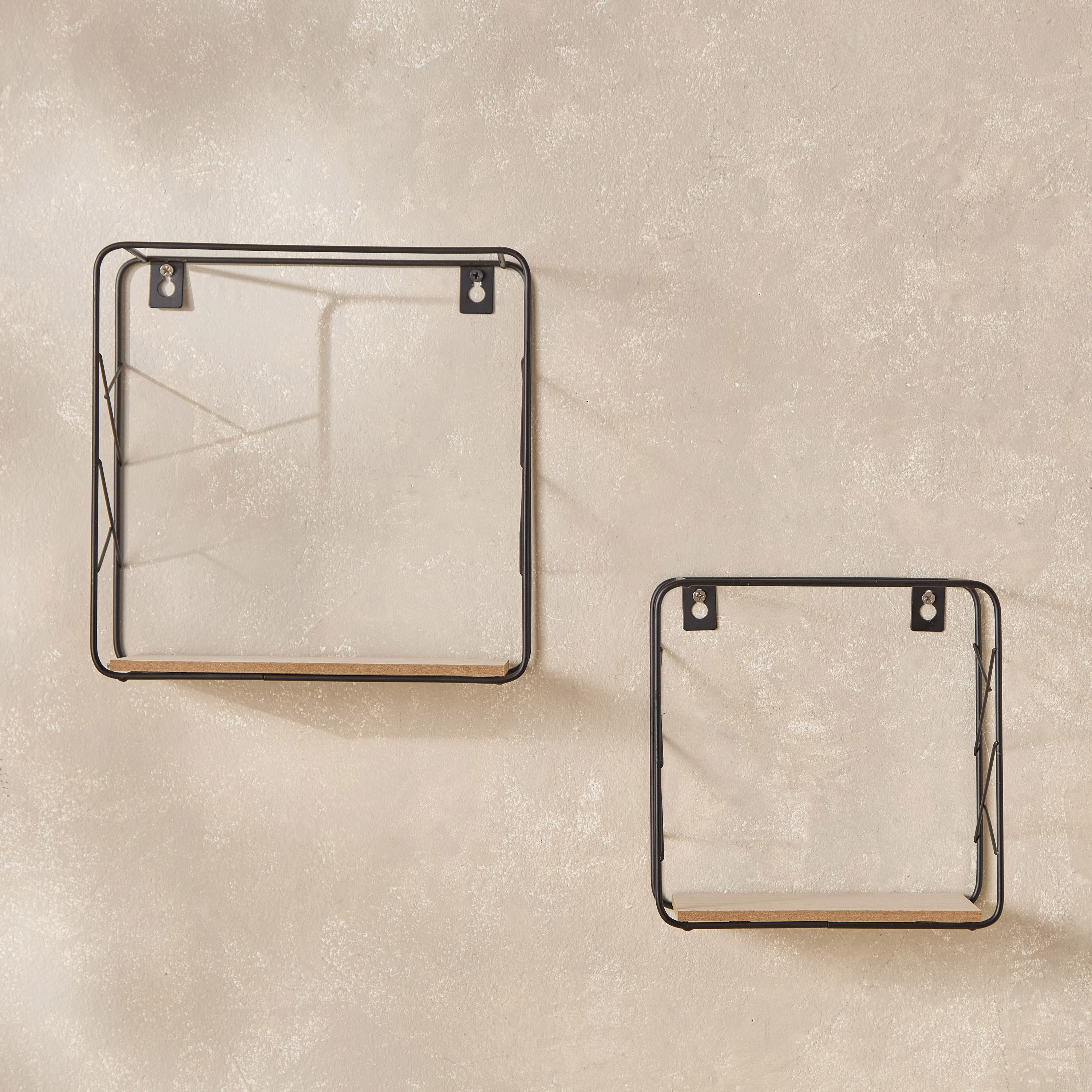 طقم رف حائط معدن مع ألواح ليفية قطعتين من سيرا-hbxfurniture-mediaunitsandstorage-wallshelves-image-2