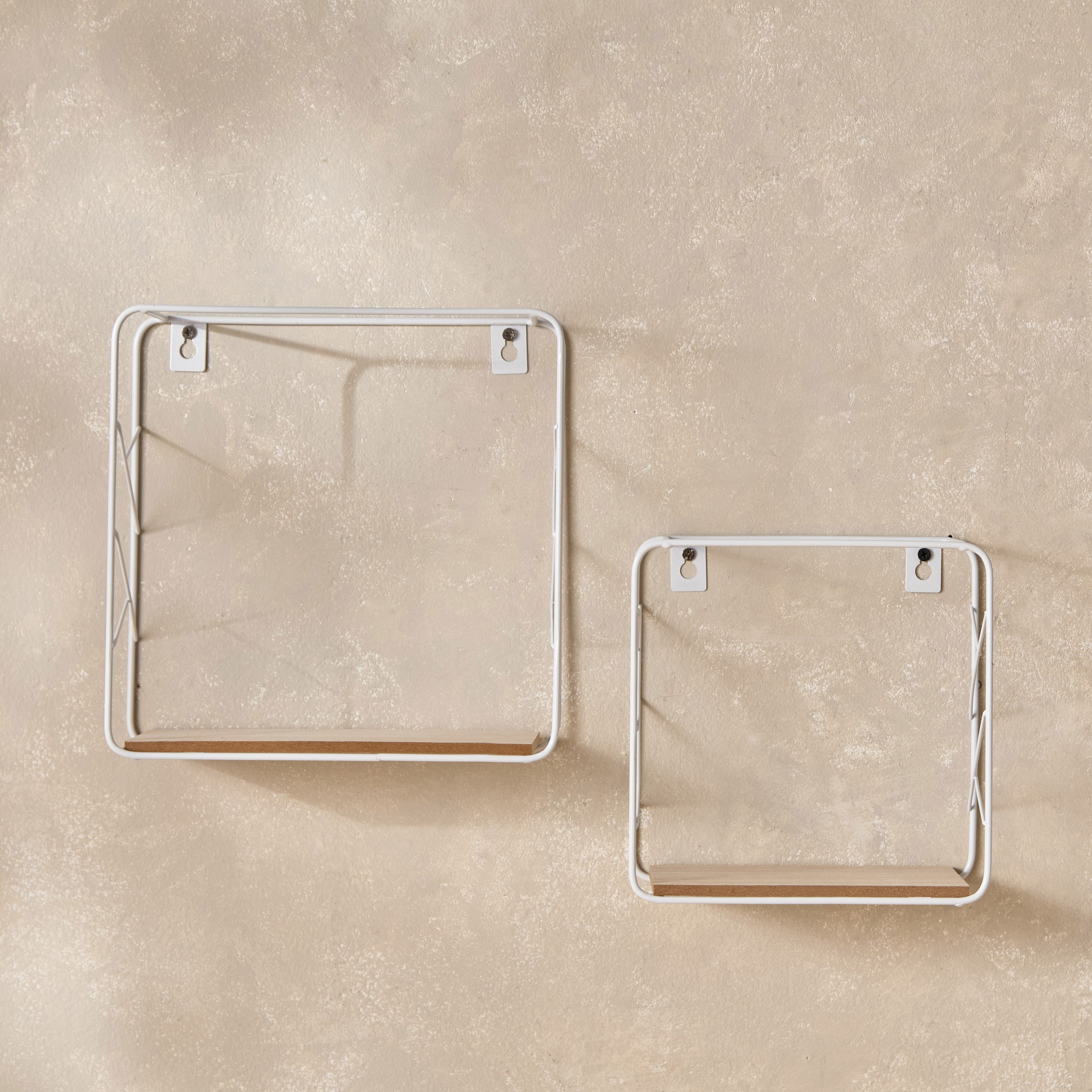 Sera 2-Piece Metal and MDF Board Wall Shelf Set-hbxfurniture-mediaunitsandstorage-wallshelves-image-2
