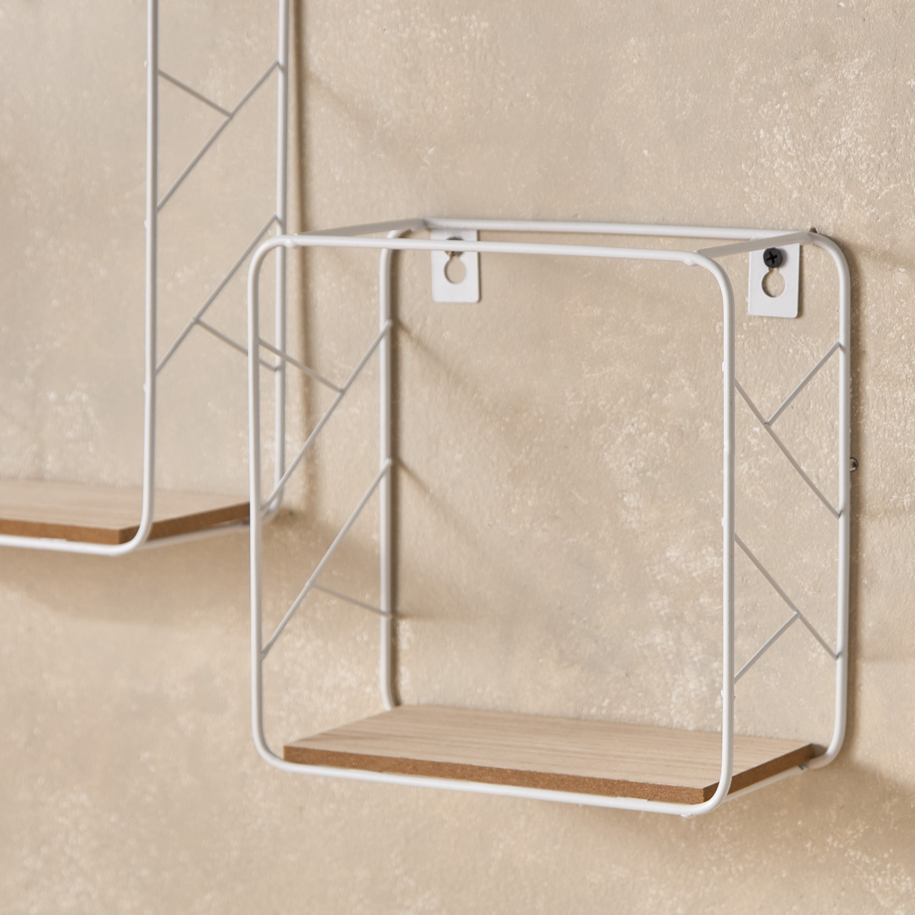 Sera 2-Piece Metal and MDF Board Wall Shelf Set-hbxfurniture-mediaunitsandstorage-wallshelves-image-3