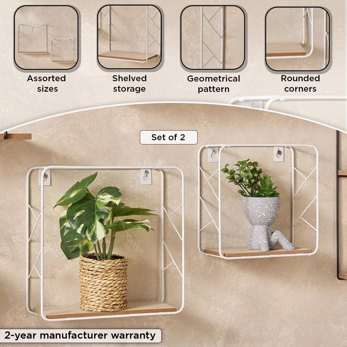 Sera 2-Piece Metal and MDF Board Wall Shelf Set-hbxfurniture-mediaunitsandstorage-wallshelves-image-4