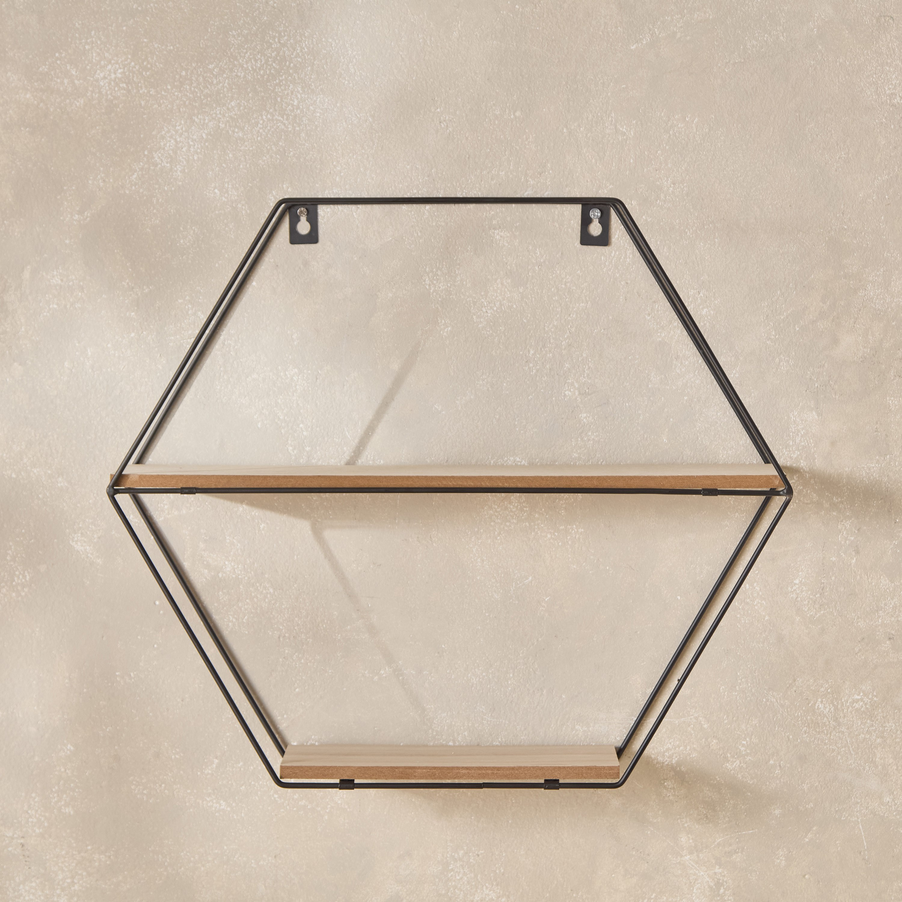 Sera Foldable Metal Wall Shelf with MDF Boards - 46x10x40 cm-hbxfurniture-mediaunitsandstorage-wallshelves-image-2