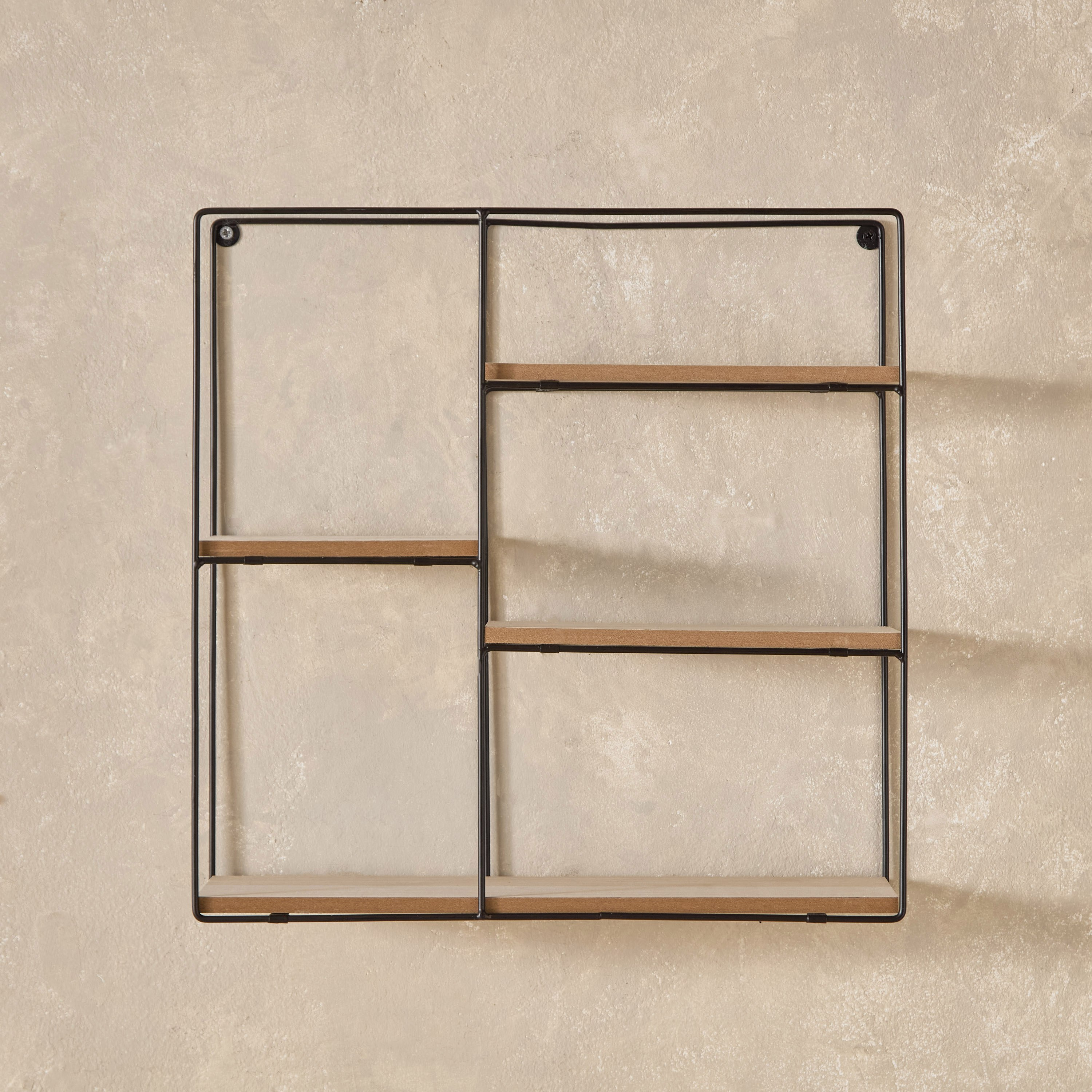 رف حائط معدن قابل للطي بألواح ليفية من سيرا - 40x10x40 سم-hbxfurniture-mediaunitsandstorage-wallshelves-image-2