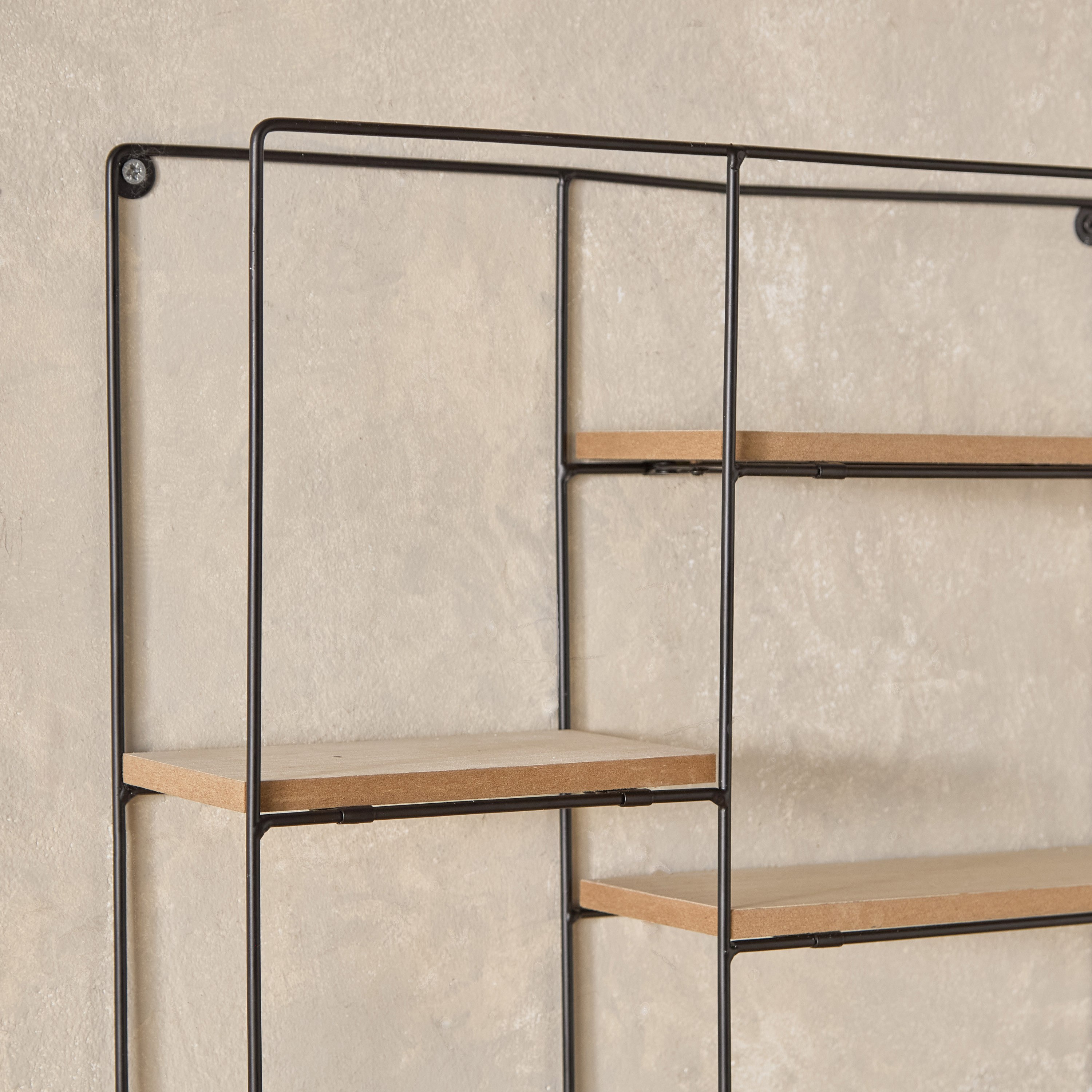رف حائط معدن قابل للطي بألواح ليفية من سيرا - 40x10x40 سم-hbxfurniture-mediaunitsandstorage-wallshelves-image-6