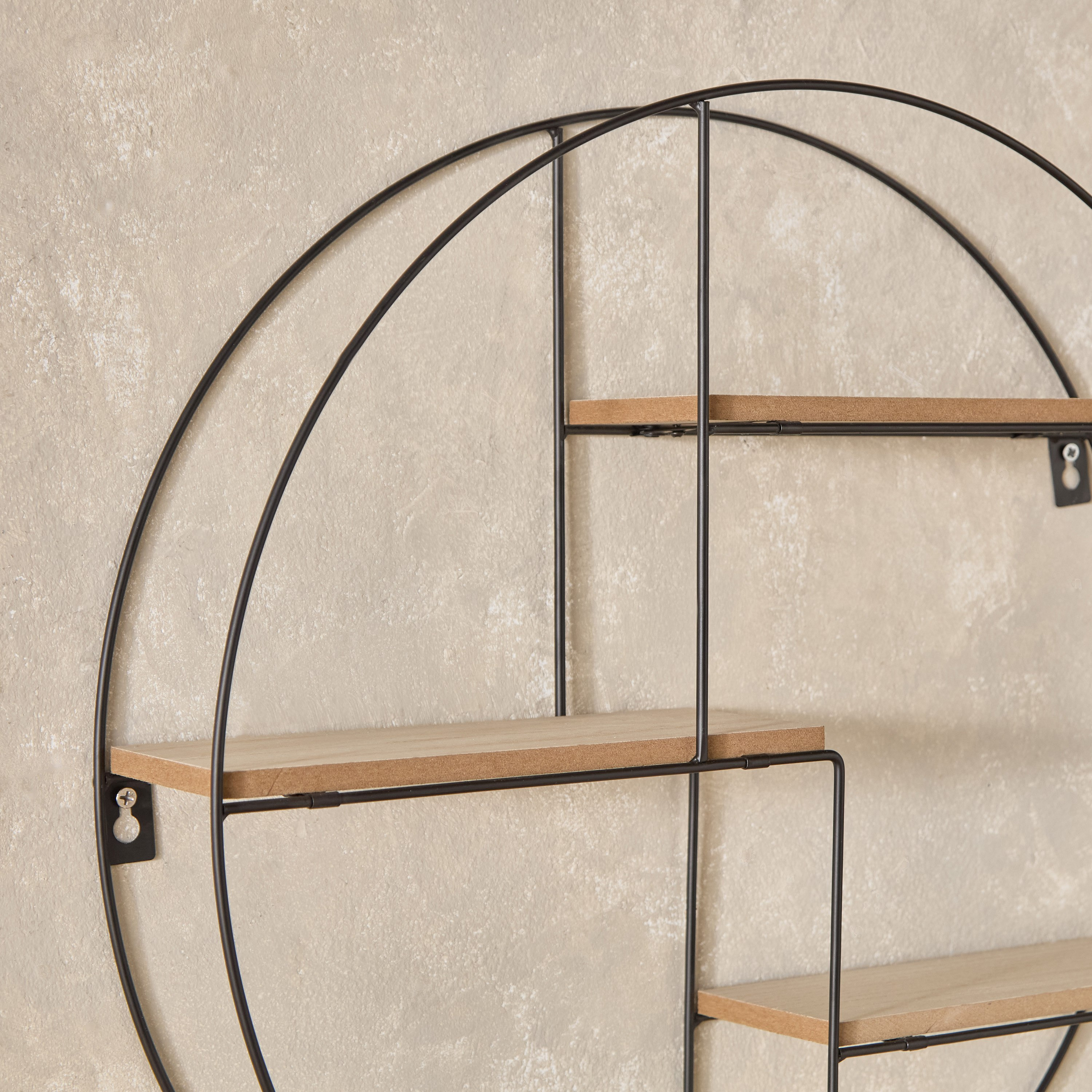 رف حائط معدن قابل للطي مع ألواح ليفية من سيرا - 50x10x50 سم-hbxfurniture-mediaunitsandstorage-wallshelves-image-4