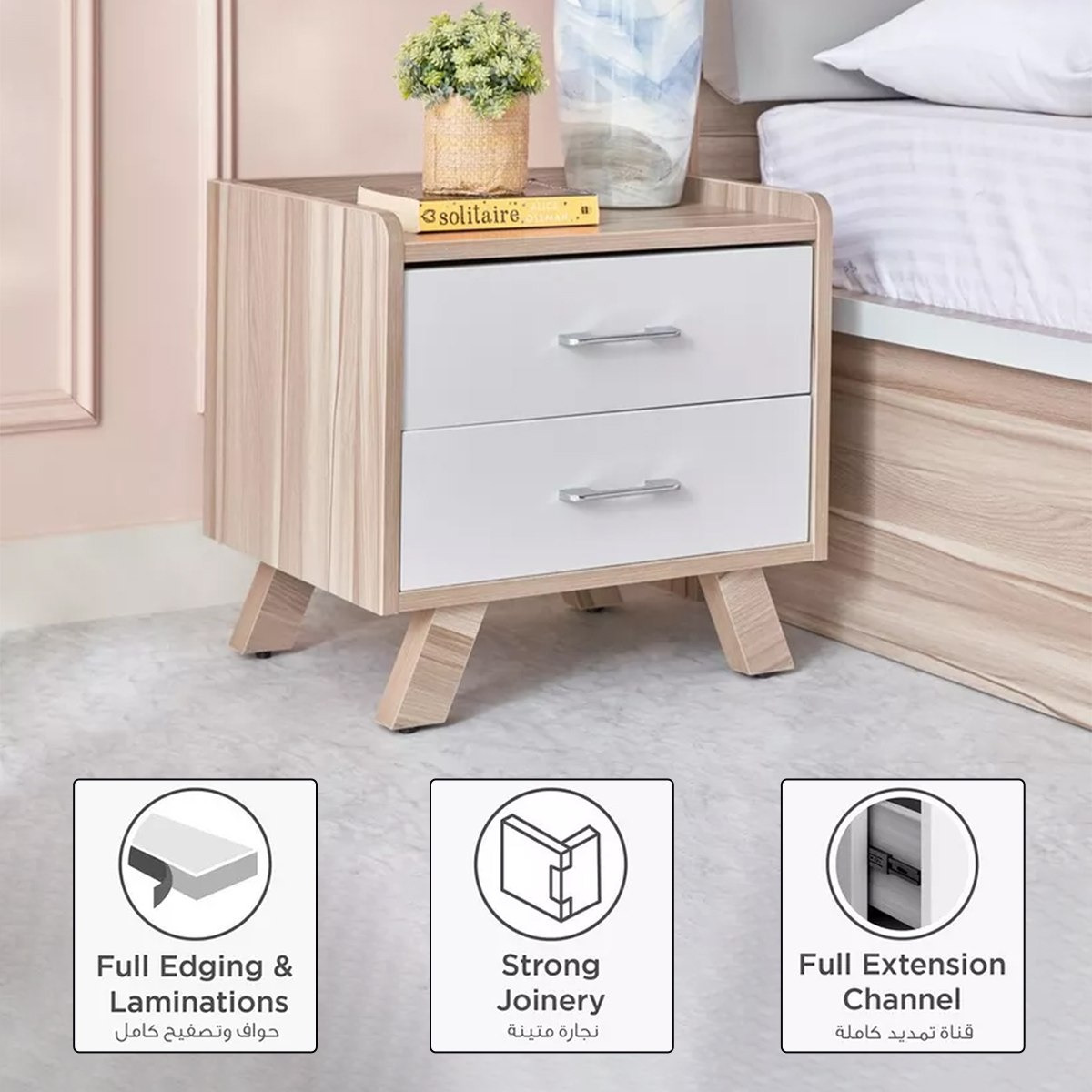 طقم غرفة نوم كينج 5 قطع من ميامي - 180x200 سم-hbxbedroom-bedsandbedsets-bedroomsets-king-image-13