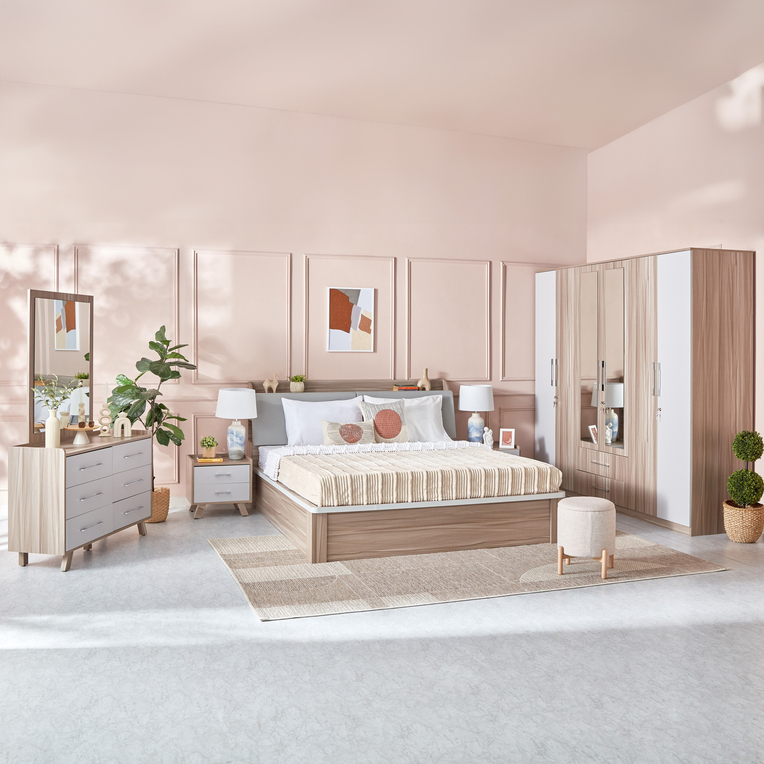 خزانة ملابس -6 أبواب بمرآة من ميامي-hbxfurniture-wardrobes-image-15