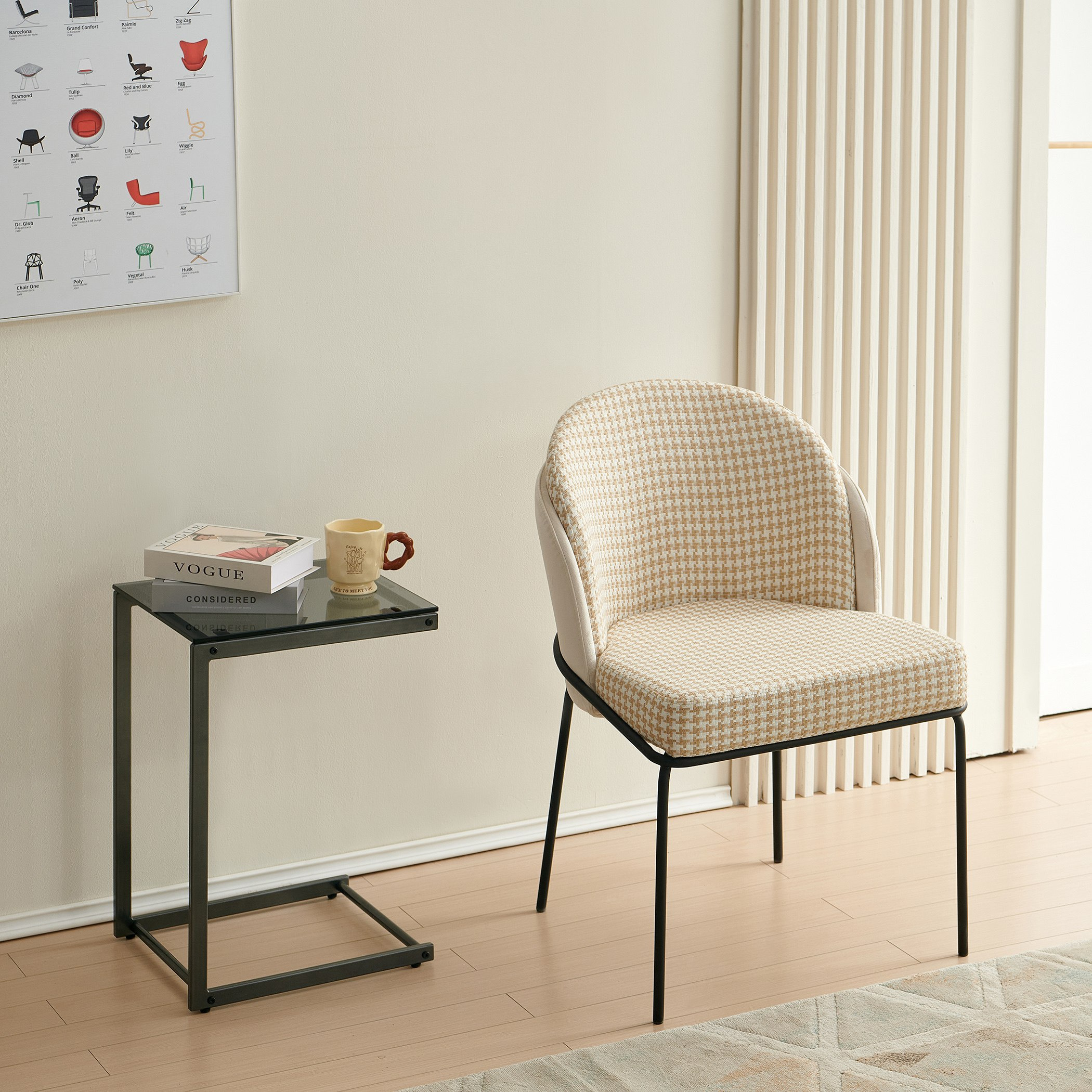 طقم طاولة شاي وكرسي بسطح من الحجر الملبد 3 قطع من تيفاني-hbxfurniture-diningtablesandsets-diningsets-twoseater-image-3