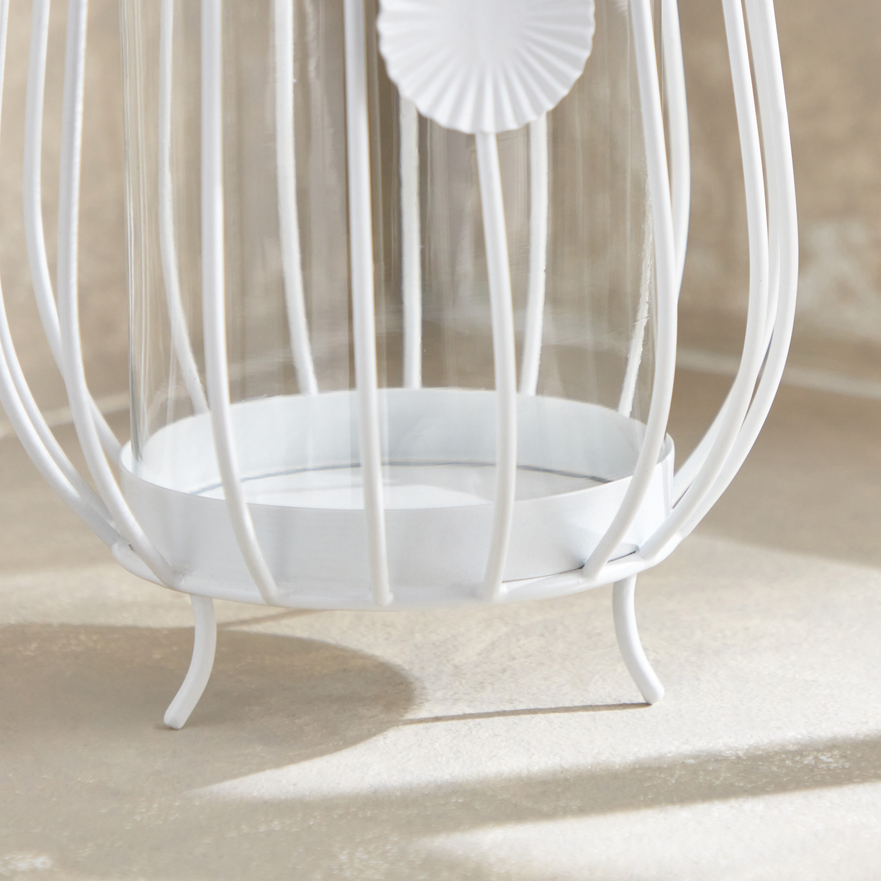مزهرية زهور معدن وزجاج ورق شجر من ألينا - 16x16x30 سم-hbxbedroom-decorandaccessories-vases-image-5