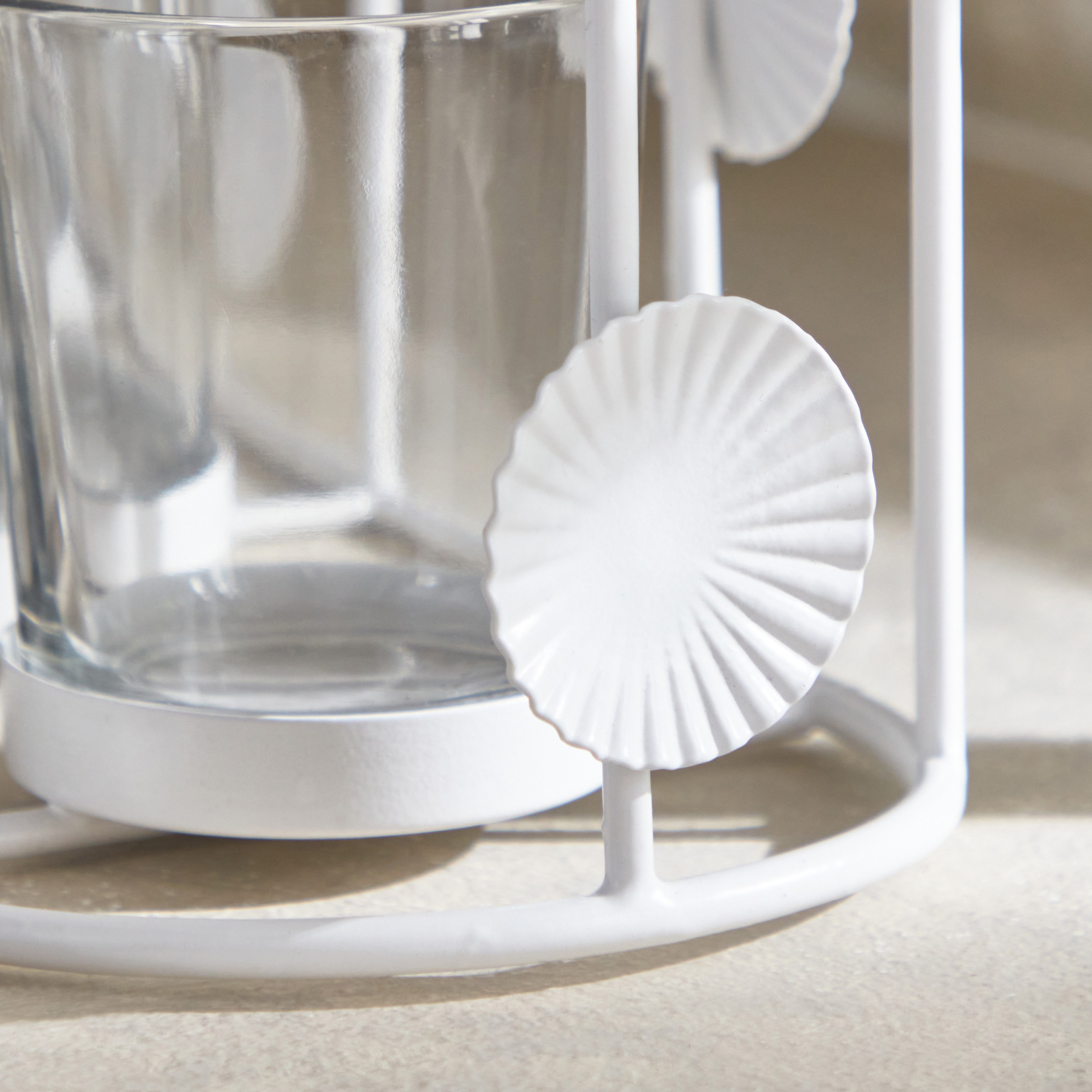 Buy Alena Metal Leaf 3 Tealight Holder with Clear Glass