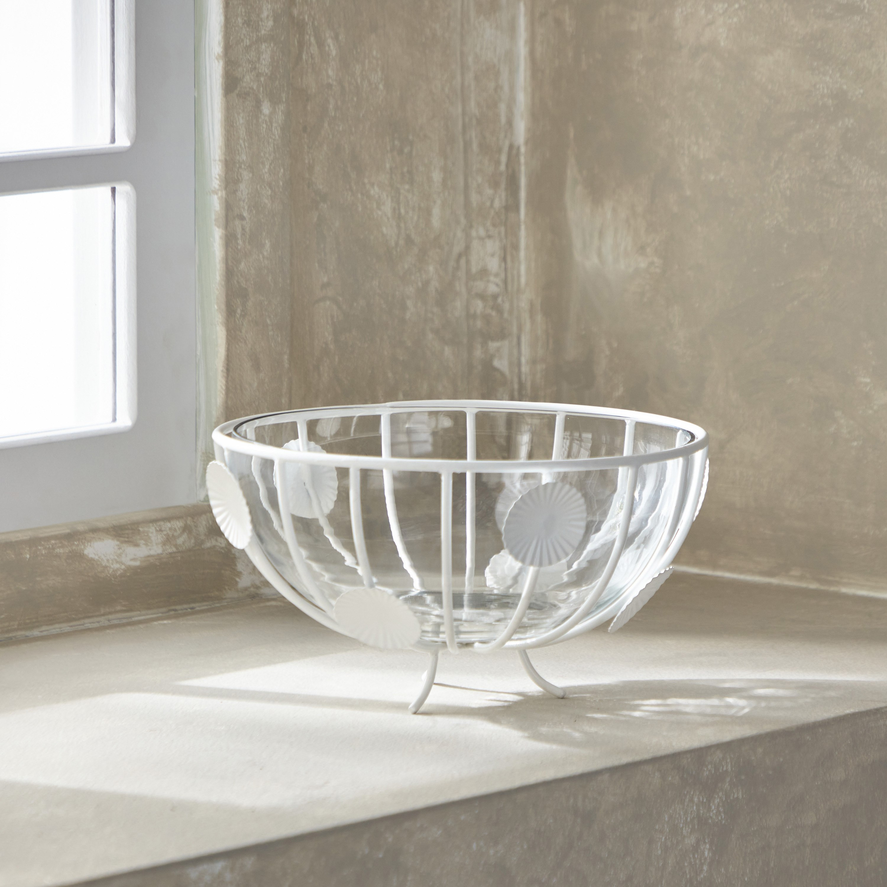 وعاء ورقة شجر معدن زجاج من ألينا - 25x25x7 سم-hbxdecorandfurnishings-homeaccessories-bowls-image-2