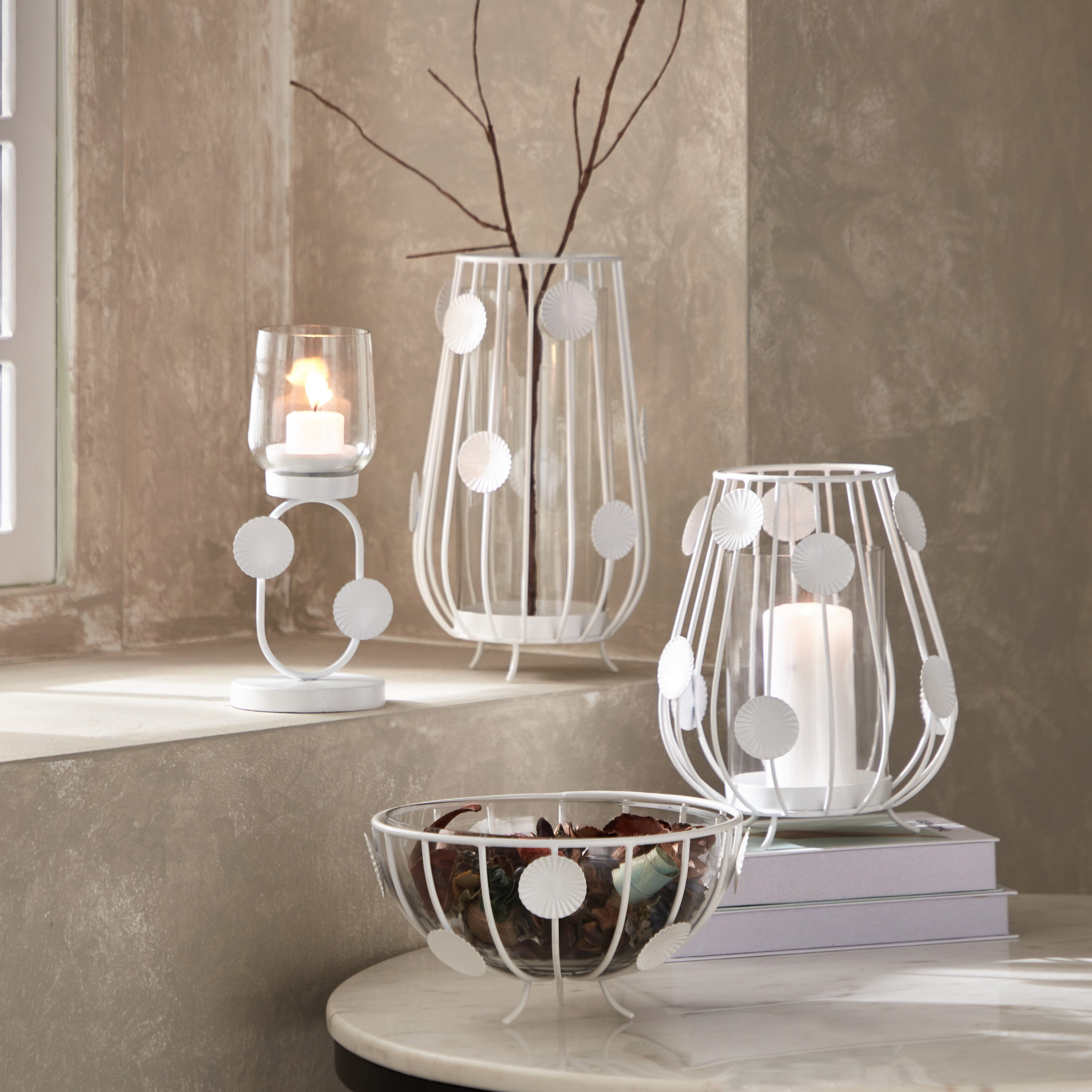 وعاء ورقة شجر معدن زجاج من ألينا - 25x25x7 سم-hbxdecorandfurnishings-homeaccessories-bowls-image-5