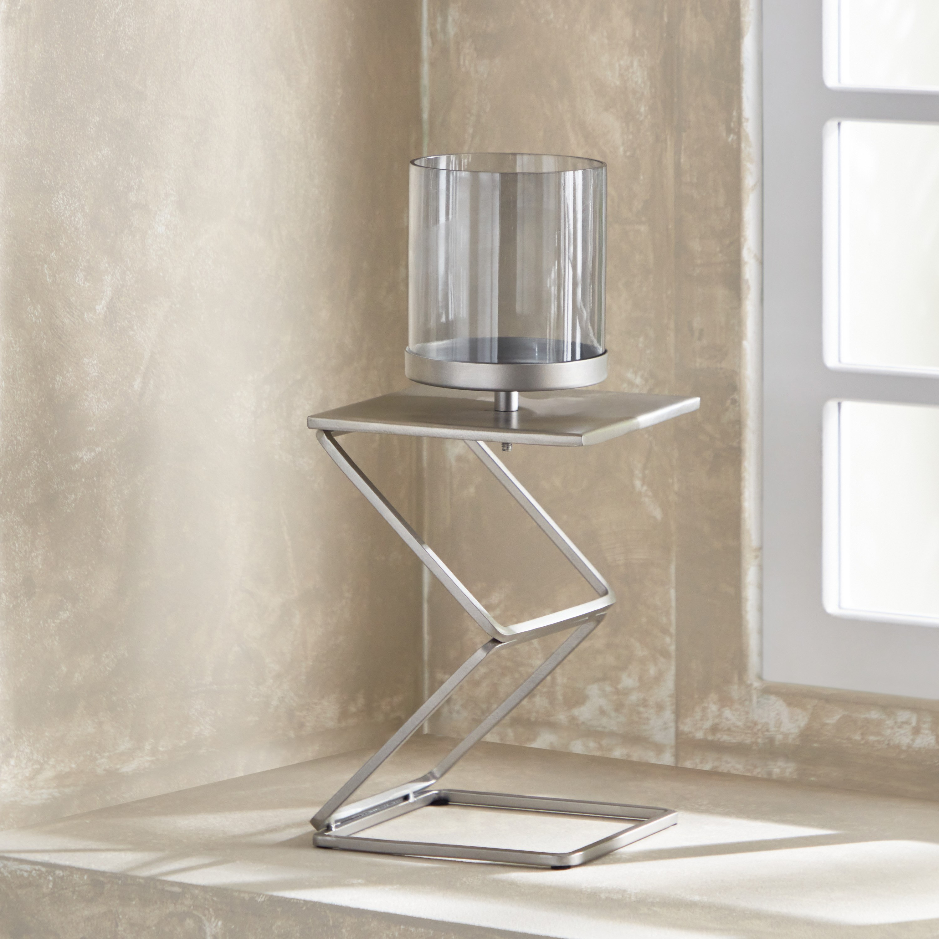 Enigma Tier Metal & Glass Pillar Candle Holder - 15x15x25 cm-PROMO_HB_SA_SETFOR1299_270826-image-2