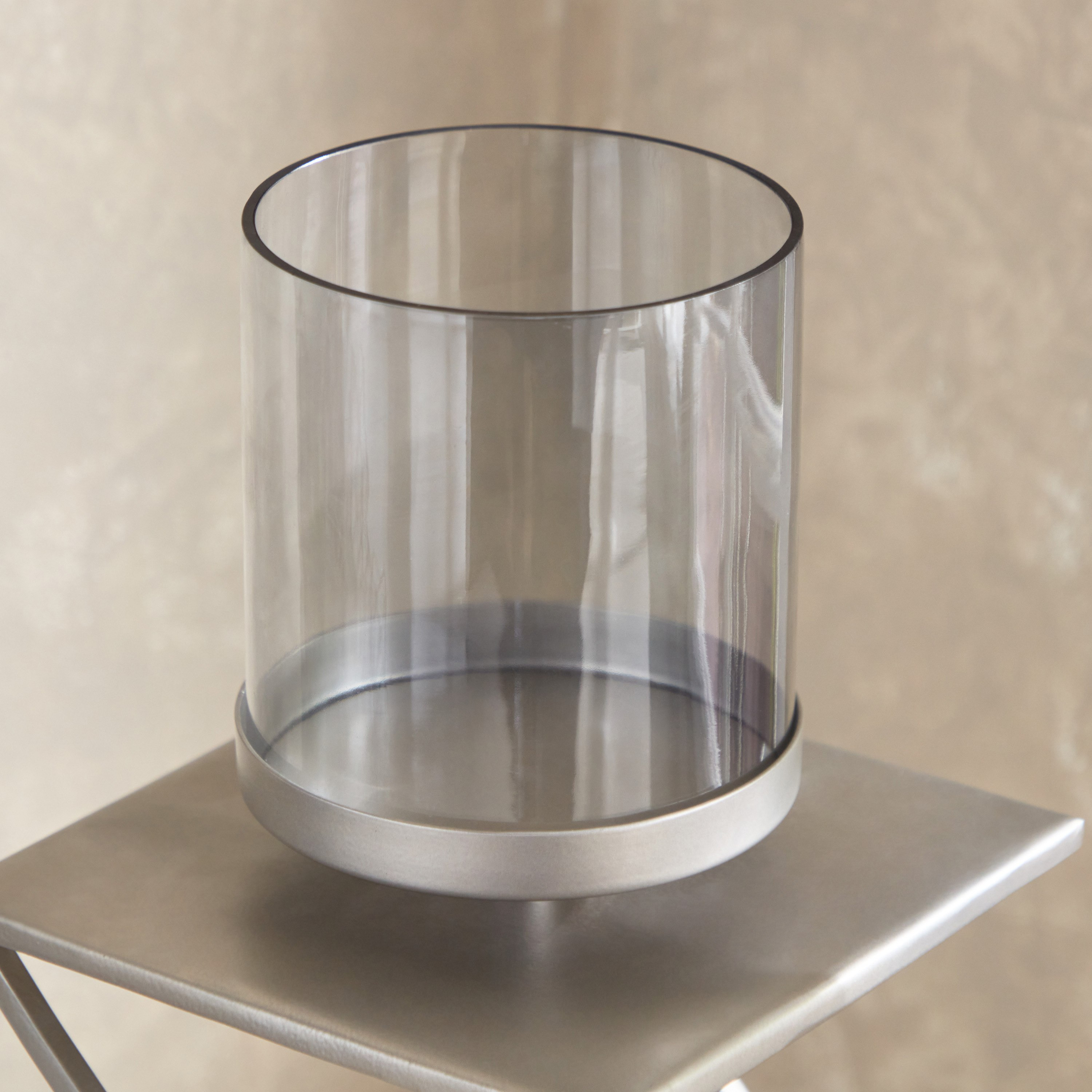 Enigma Tier Metal & Glass Pillar Candle Holder - 15x15x25 cm-PROMO_HB_SA_SETFOR1299_270826-image-4
