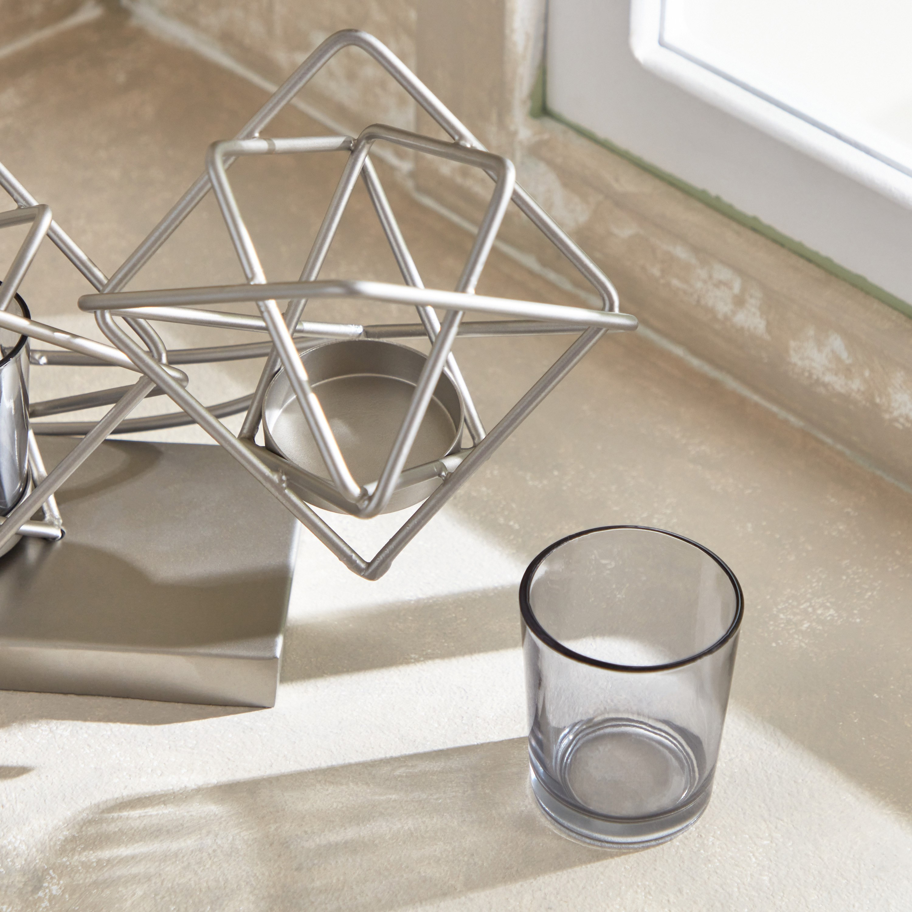 حامل شموع معدني بسلك 3 قطع مع زجاج من إنيجما - 35x14x20 سم-hbxlivingroom-decorandaccessories-candleholders-image-3