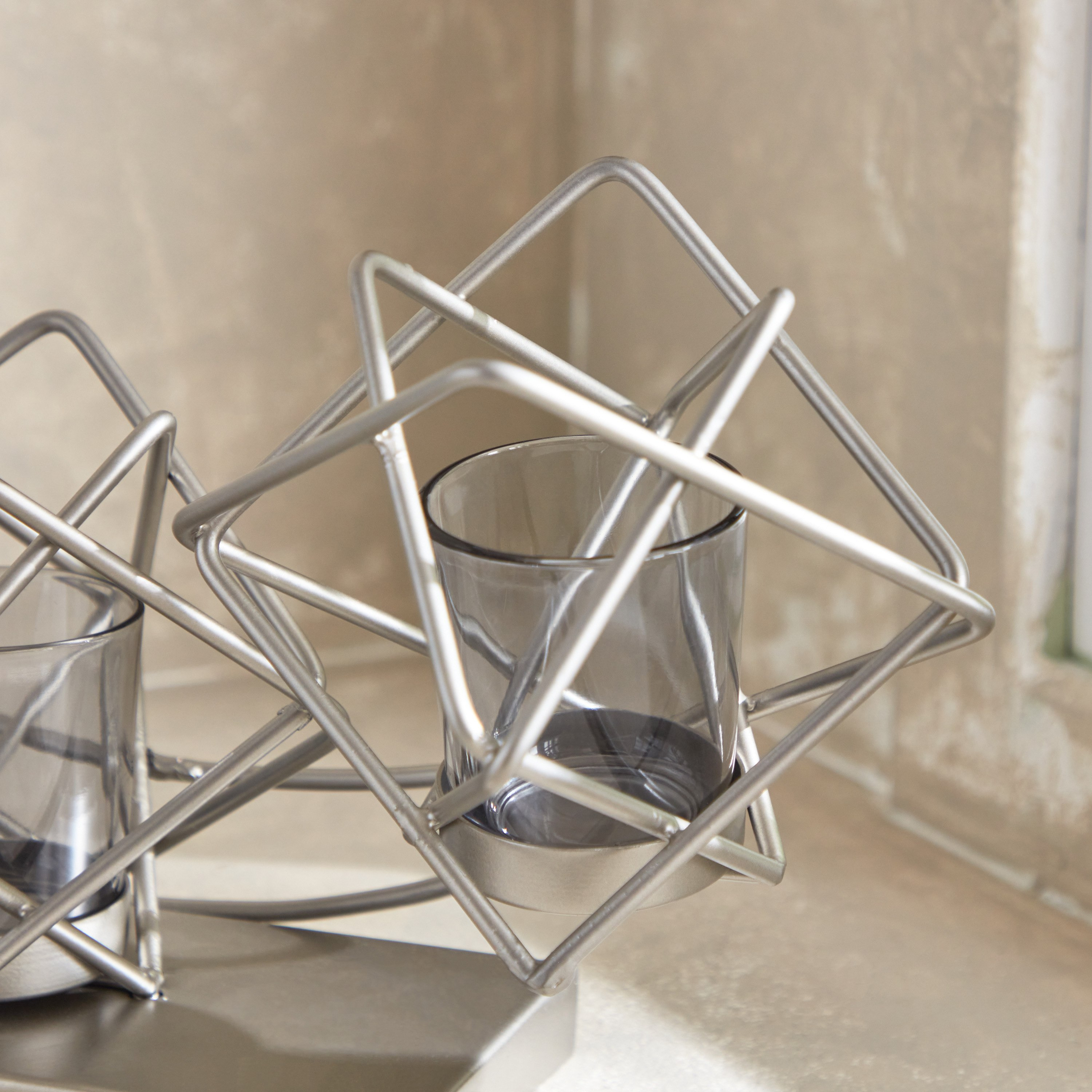 حامل شموع معدني بسلك 3 قطع مع زجاج من إنيجما - 35x14x20 سم-hbxlivingroom-decorandaccessories-candleholders-image-4
